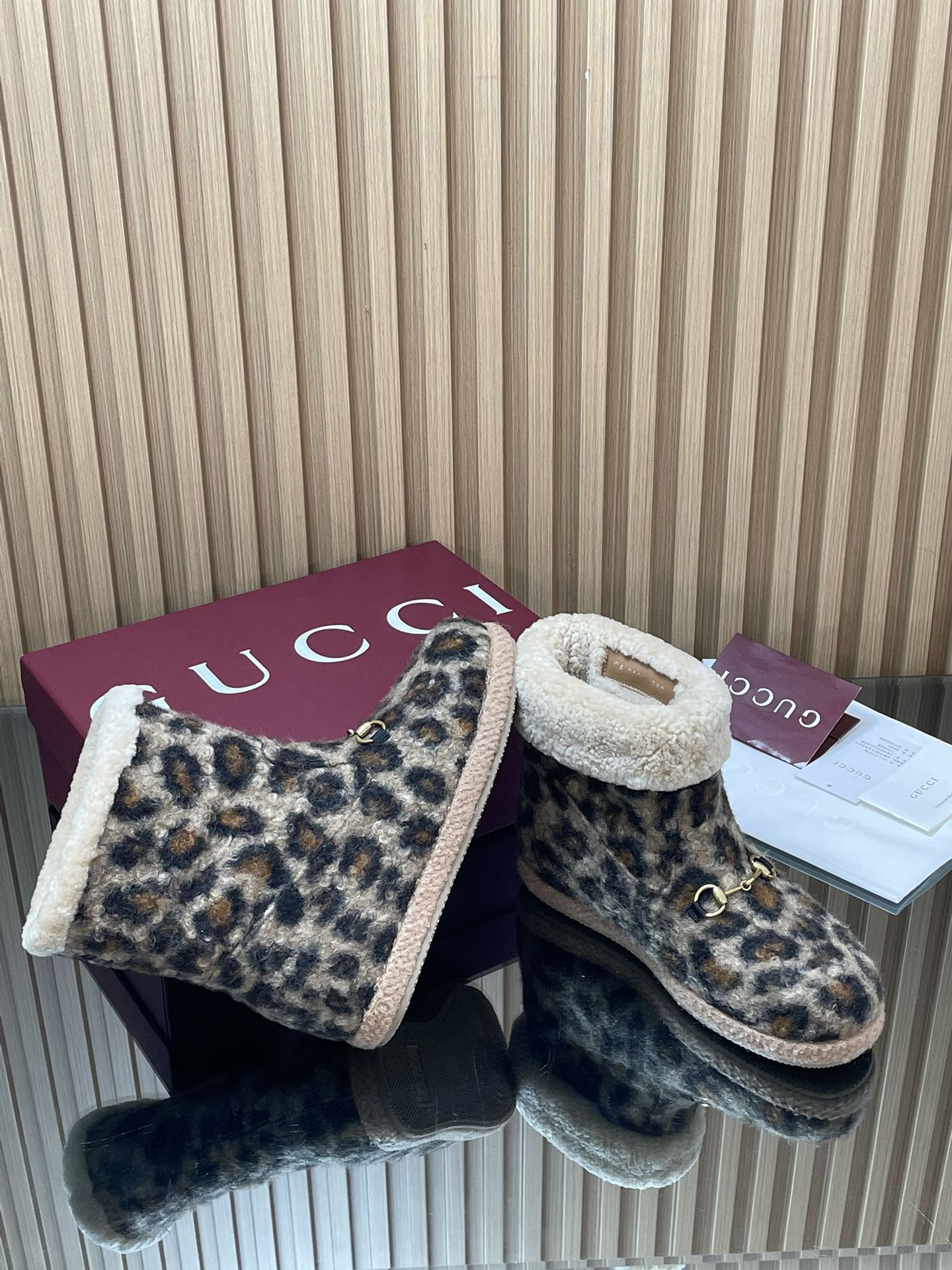 Gucci 2025 Boot Leopard Wool 562867