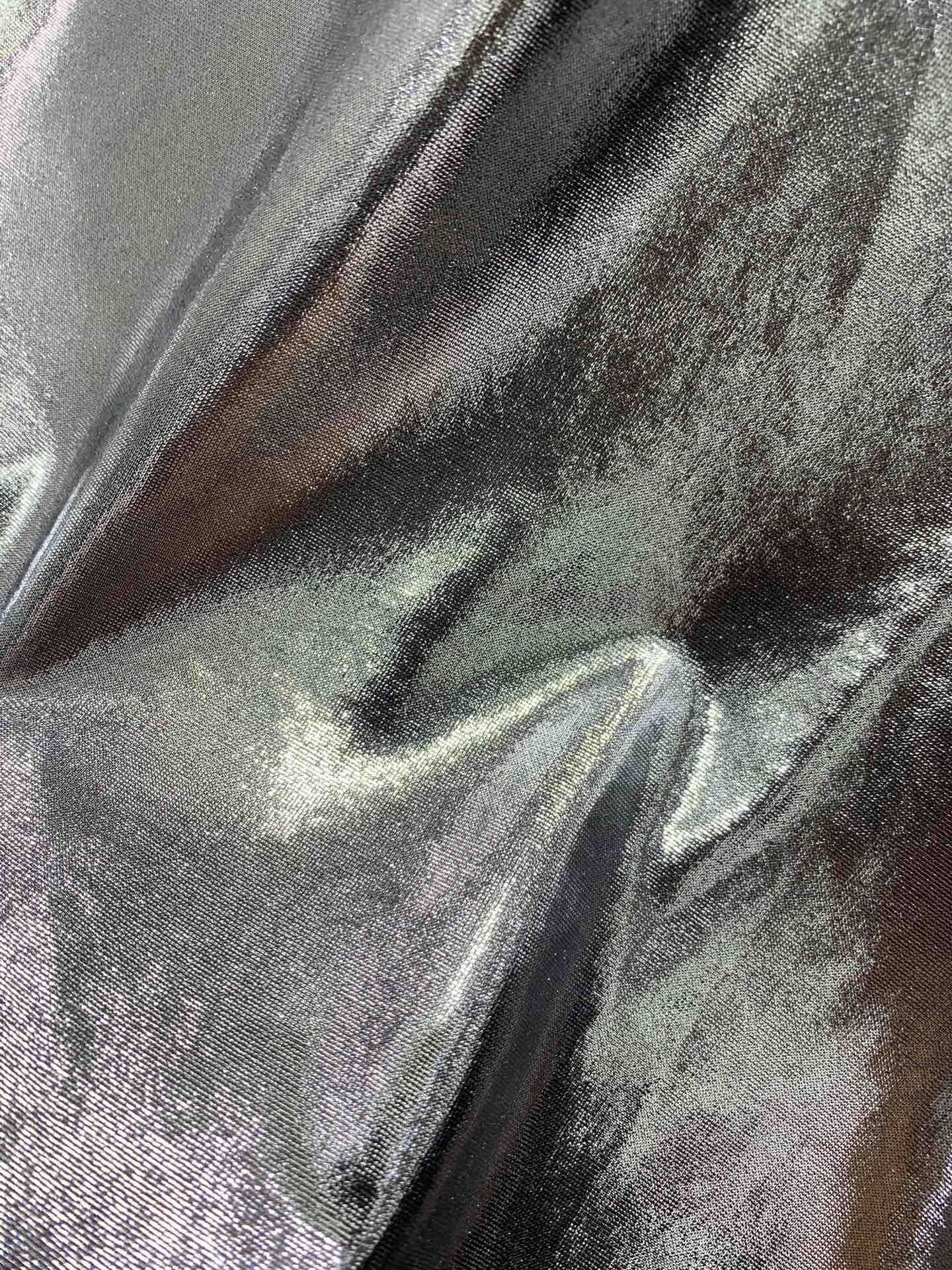 YSL 26s Blouse Metallic Sliver Polyester 408631
