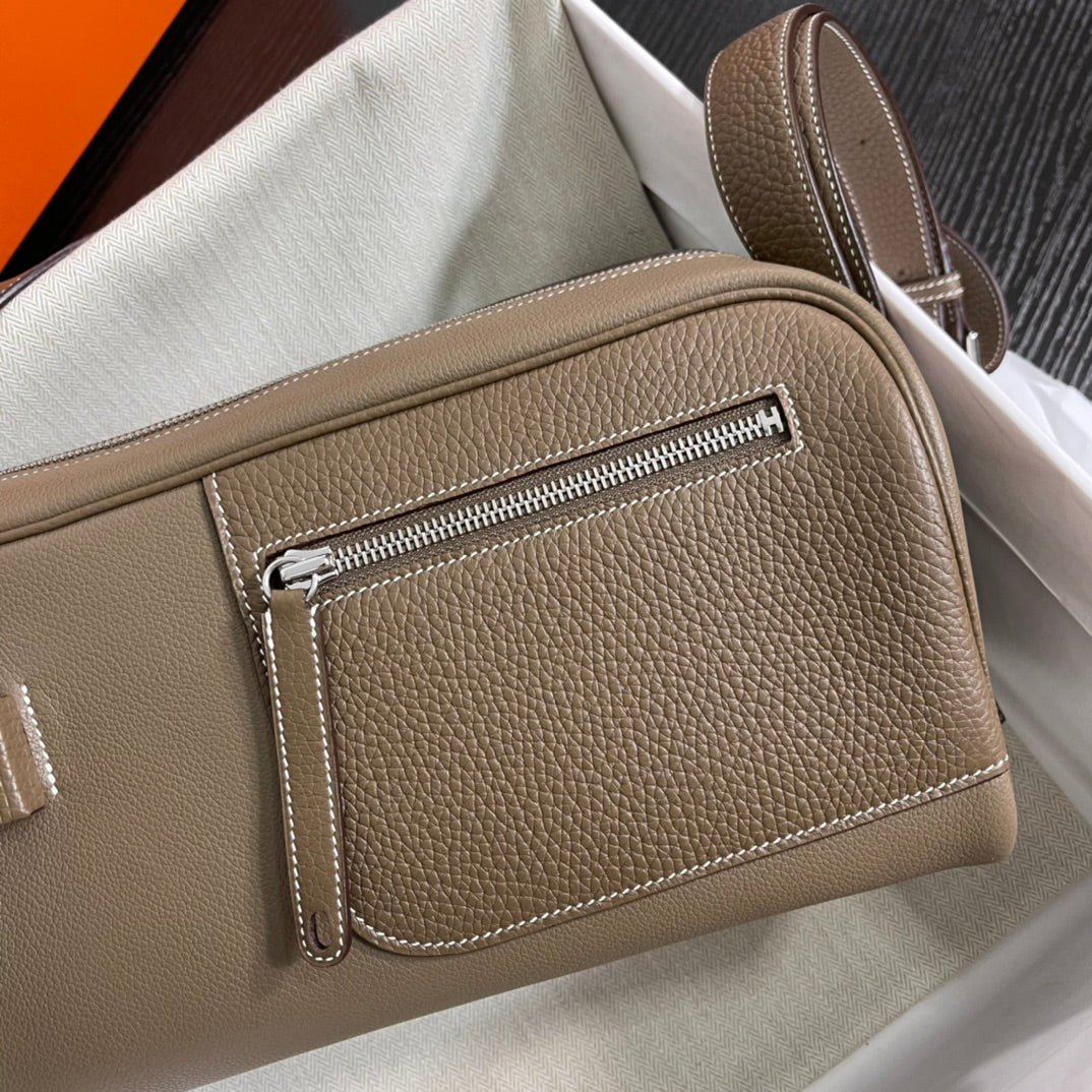 BOSTON NOUVEAU ON BOBY 29 SHOULDER BAG IN COFFEE BROWN CALFSKIN