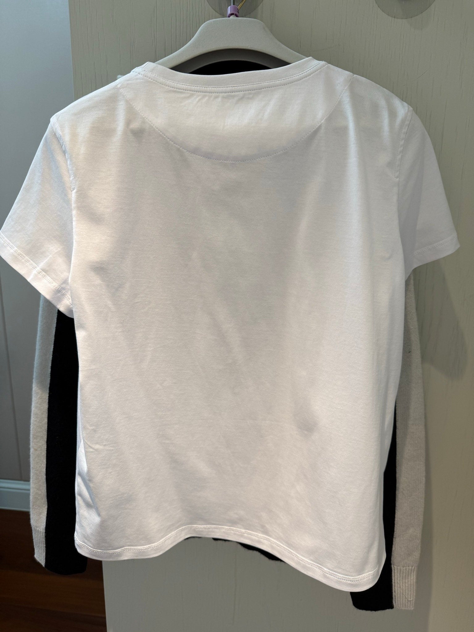 Hm 25 Short-sleeved Round neck T-shirt White Cotton