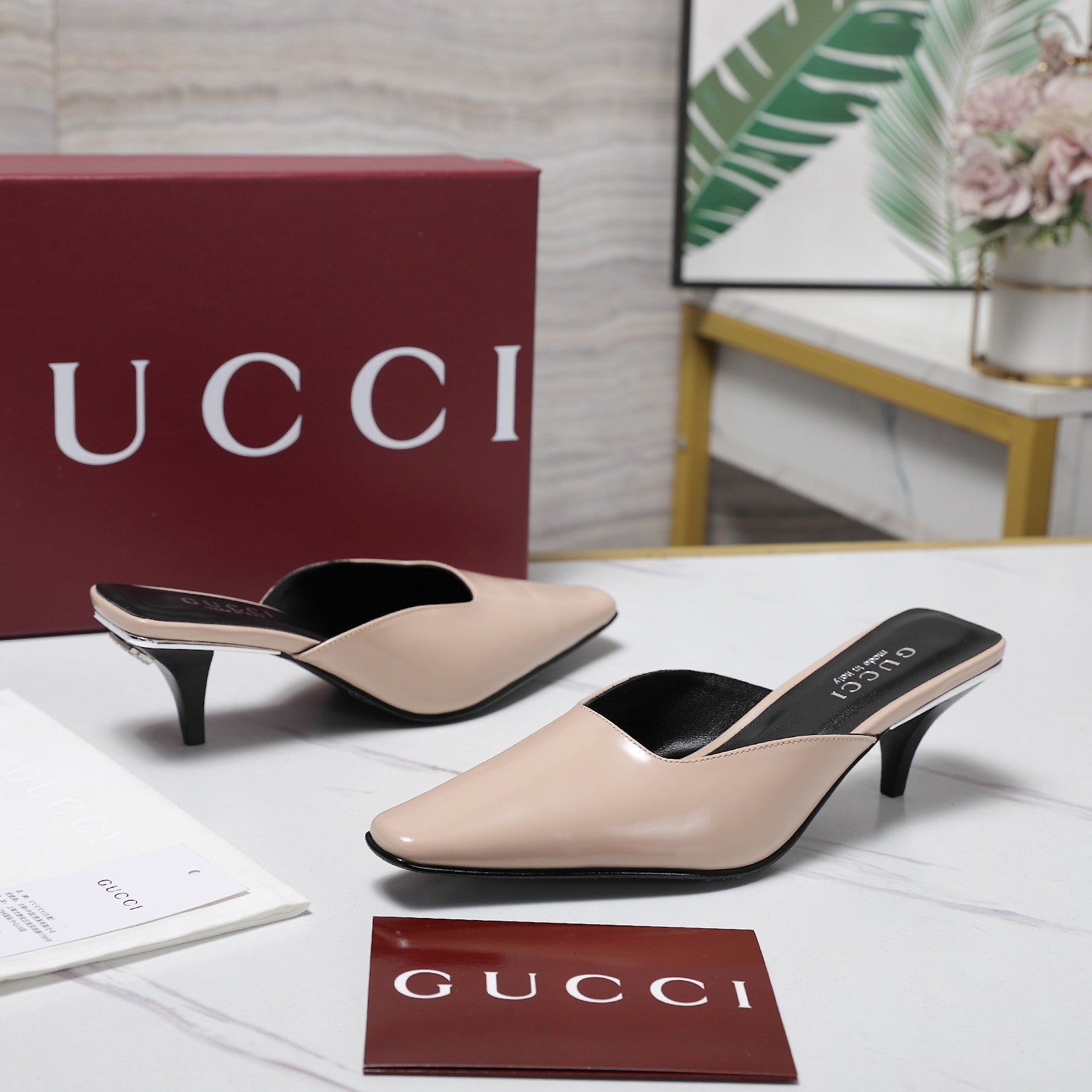 GG Cruise 2026 Mule 60mm Light Beige Sheepskin 601085