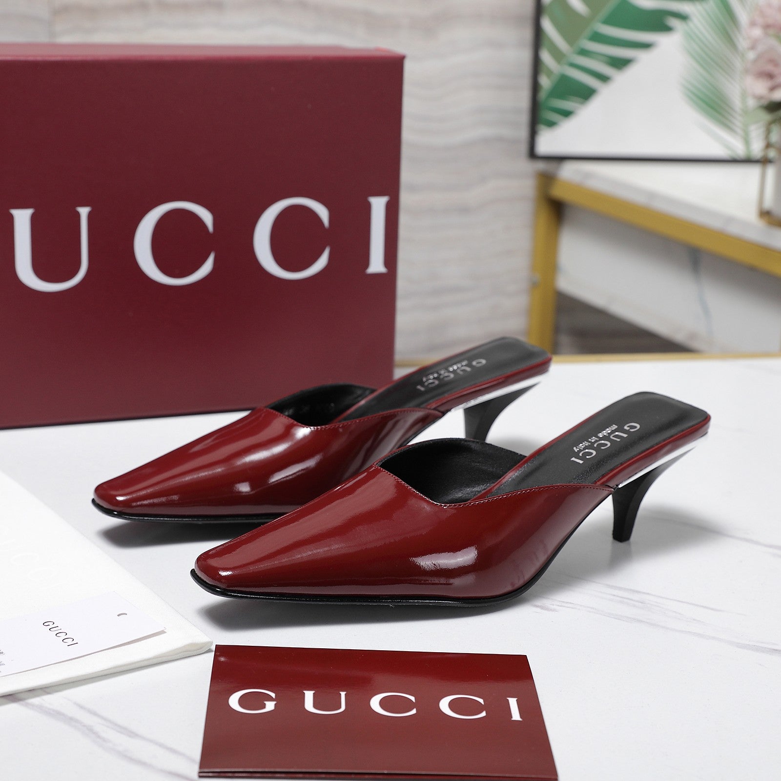 GG Cruise 2026 Mule 60mm Burgundy Sheepskin 601086