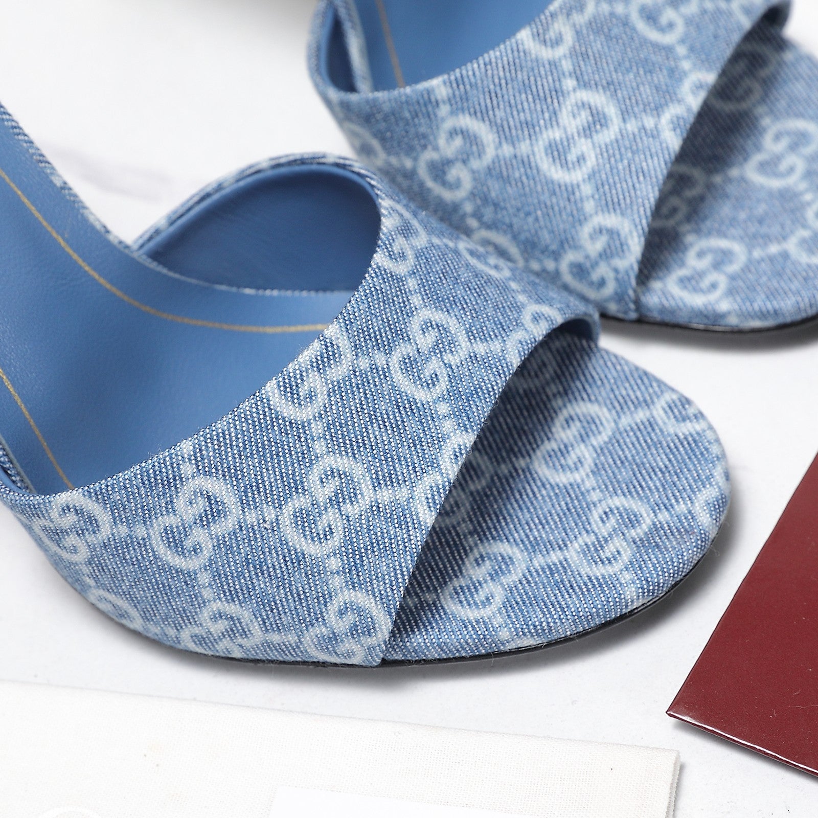 GG 26s Slide 10.5 With Bamboo Motif Blue Canvas 961216