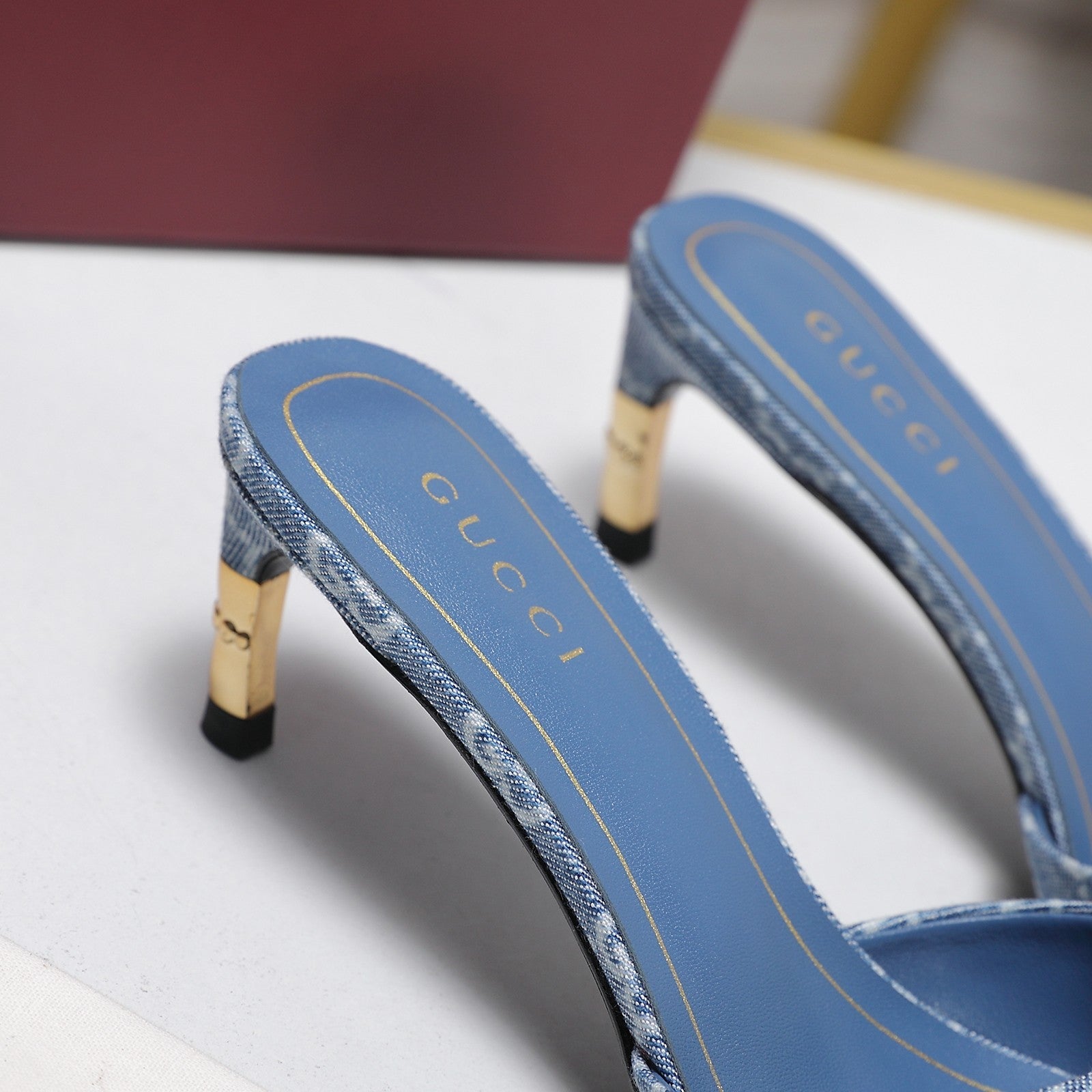 GG 26s Slide 5.5 With Bamboo Motif Blue Canvas 961224
