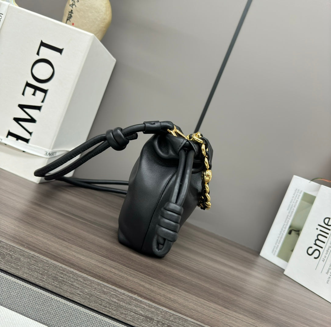Loewe Flamenco Purse 23 Black Lambskin Ghw