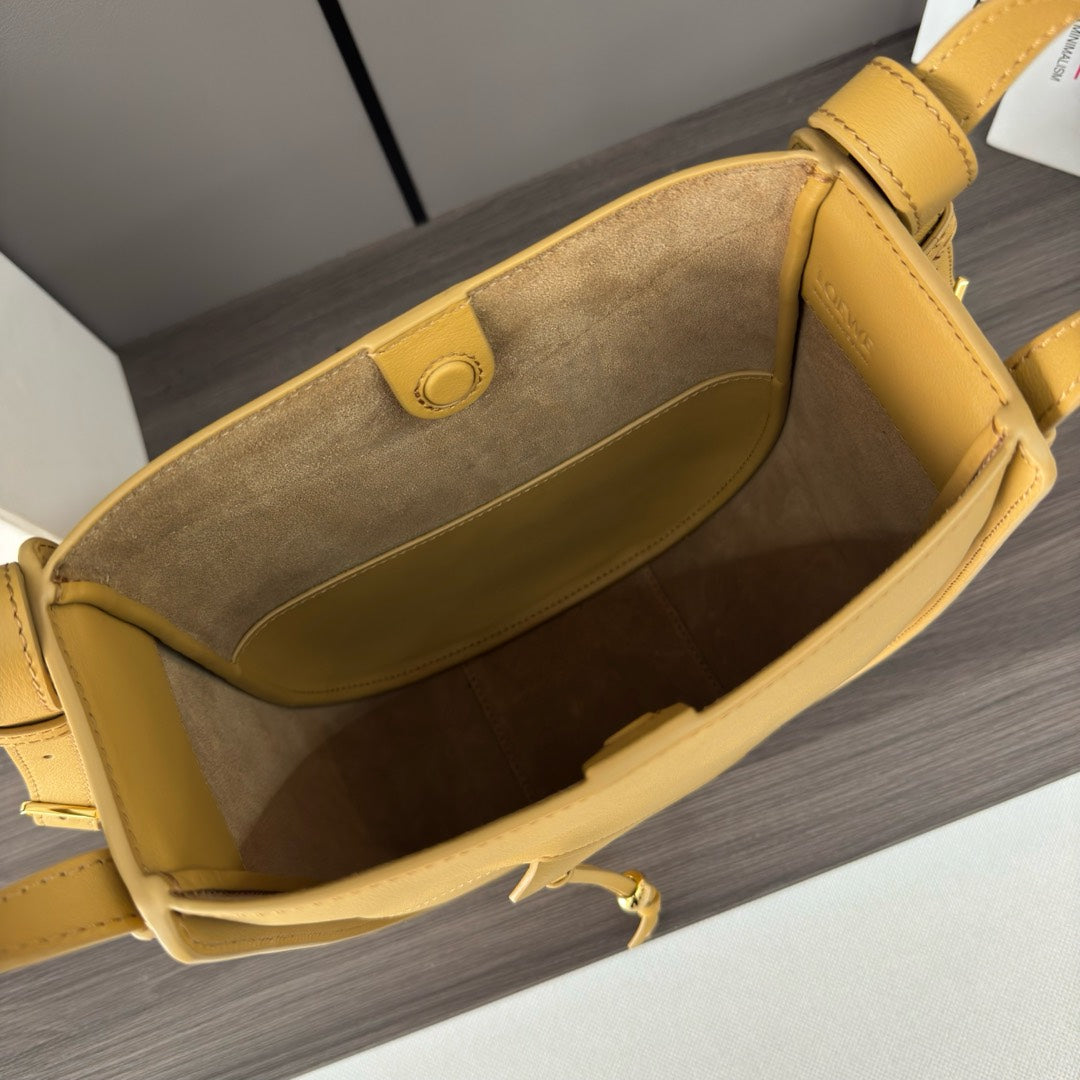 Loewe Hammock Slice Bag Golden-Brown Shiny Calfskin