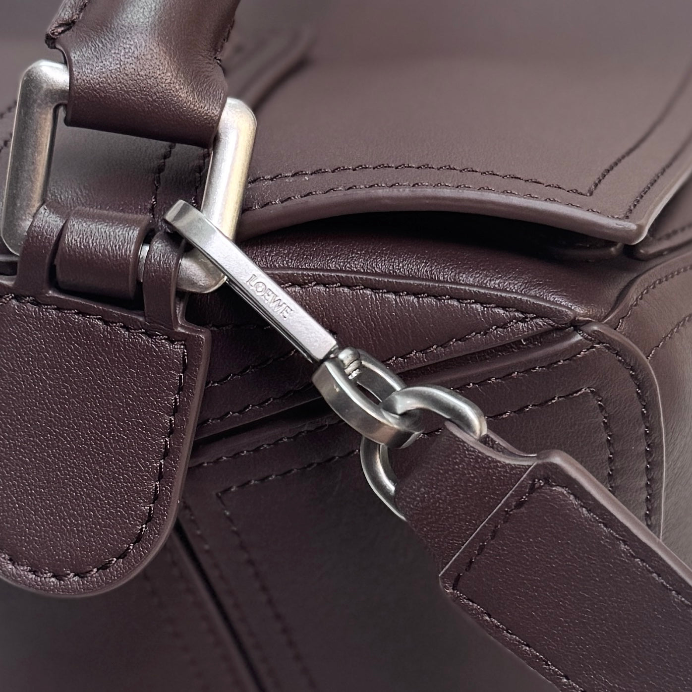 Loewe Puzzle Biker Bag 33 Dark Brown Cowhide