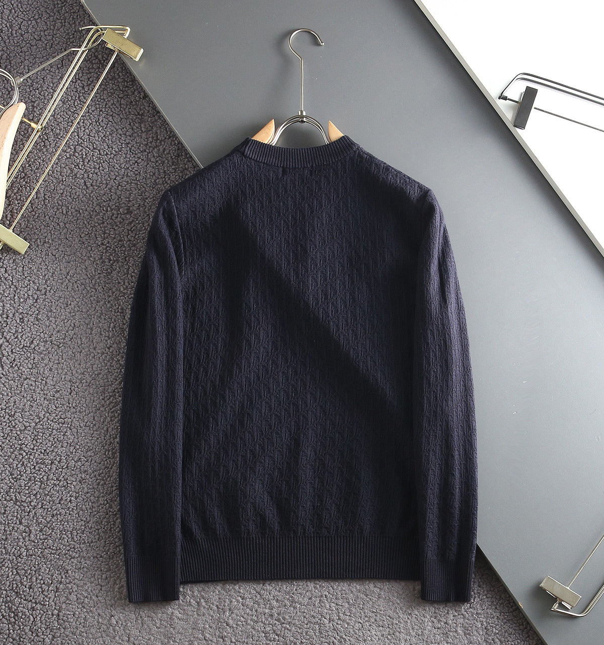 Dior 26s Men Textured Crewneck Sweater Knitwear 434250