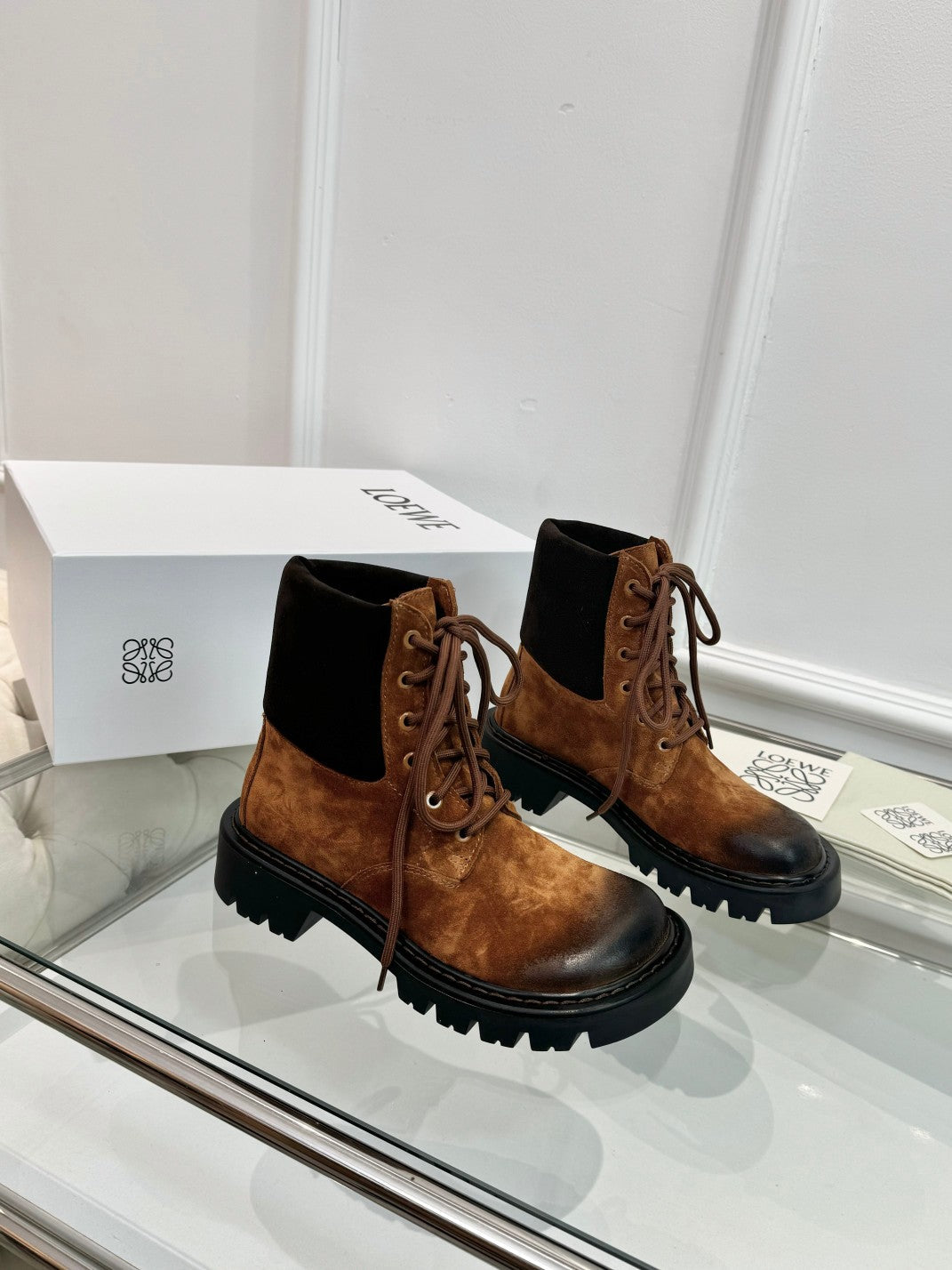 Loewe Sierra Boot Tobacco Brown Suede 984779