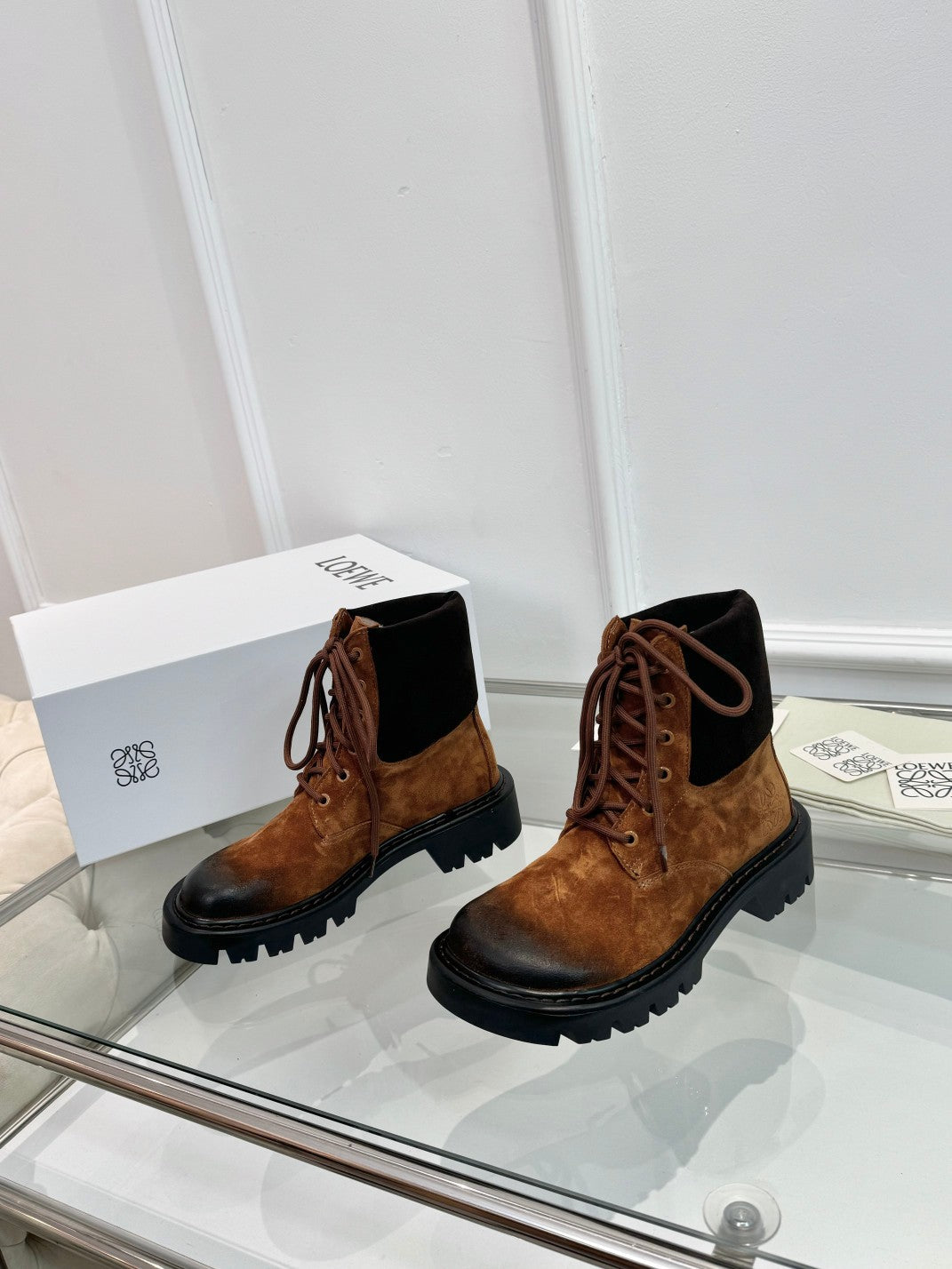 Loewe Sierra Boot Tobacco Brown Suede 984779
