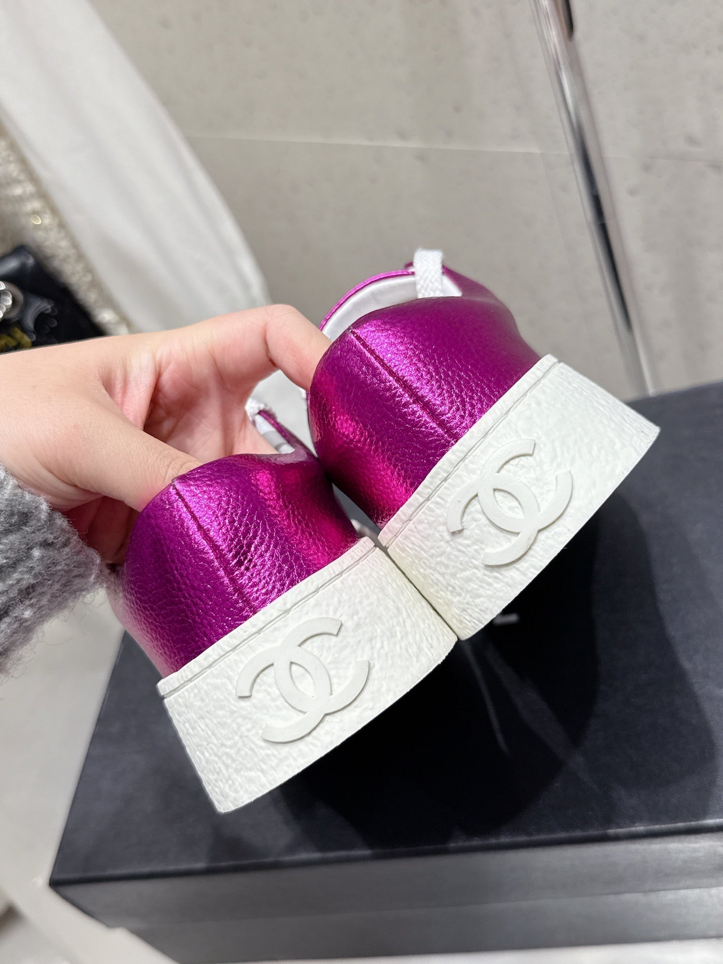 CC Sneaker Purple cowhide 204665