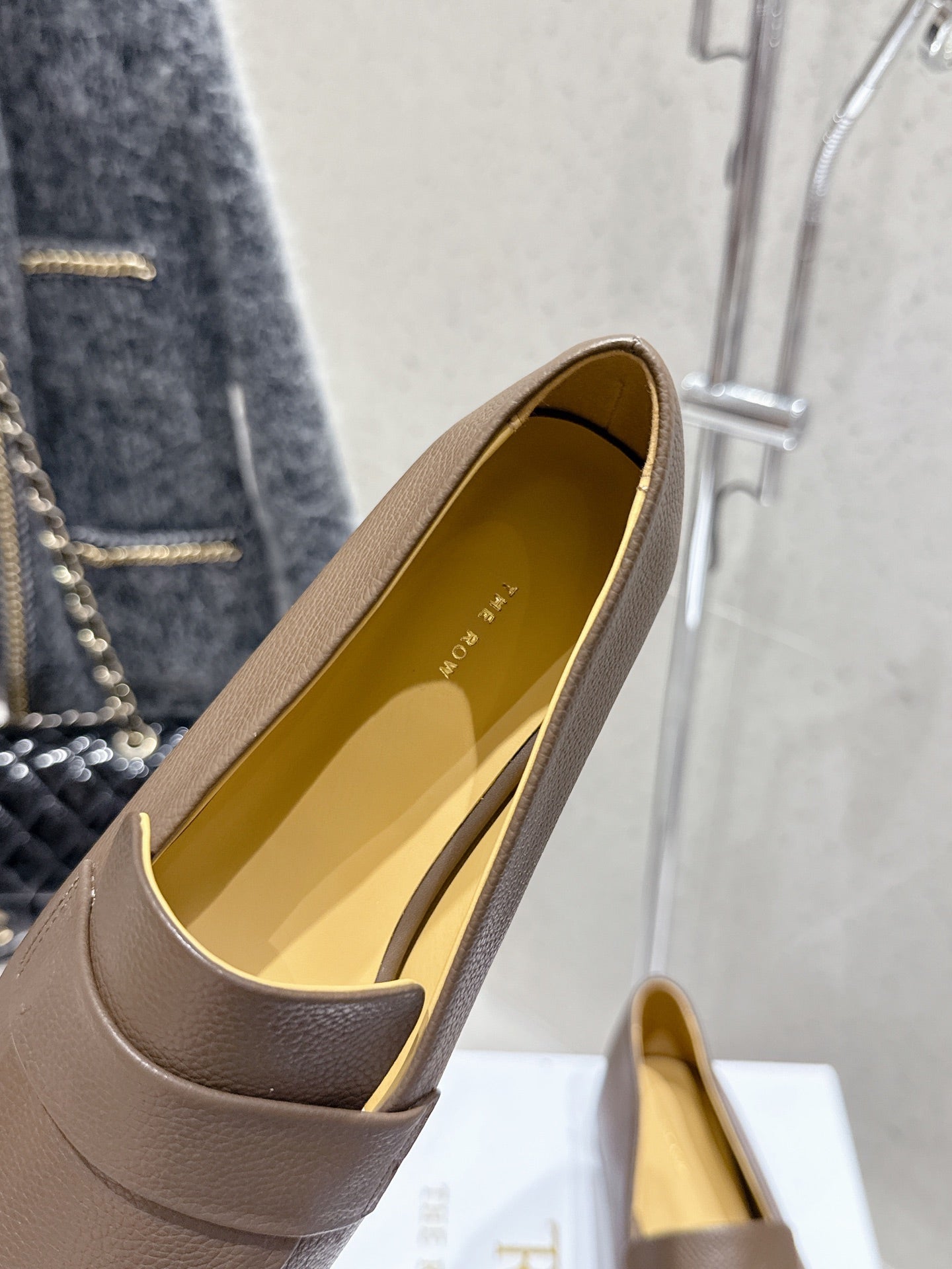The Row Classic Loafer Taupe Leather 338397