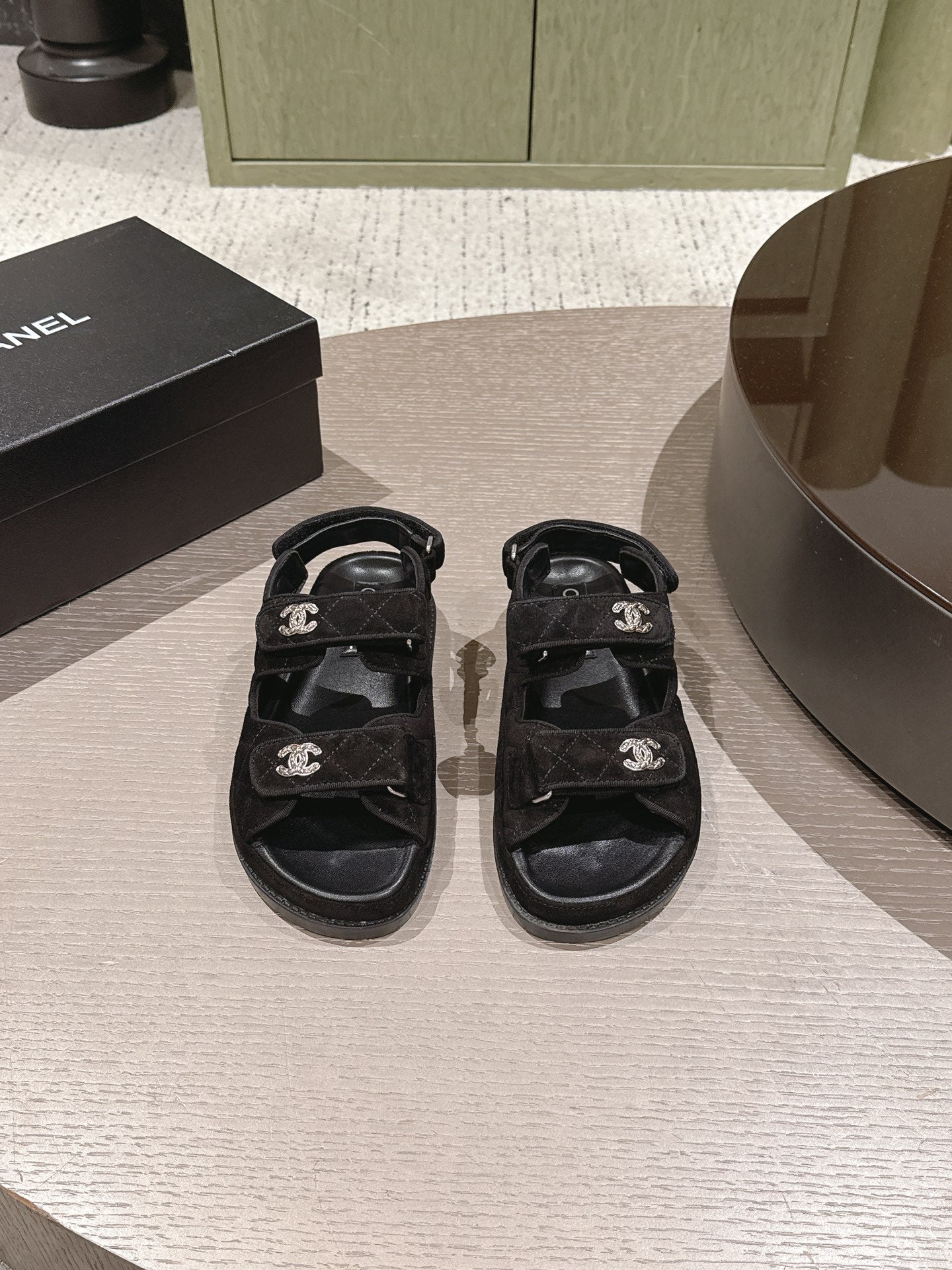 CC 26s Dad Sandal Black Suede 762928