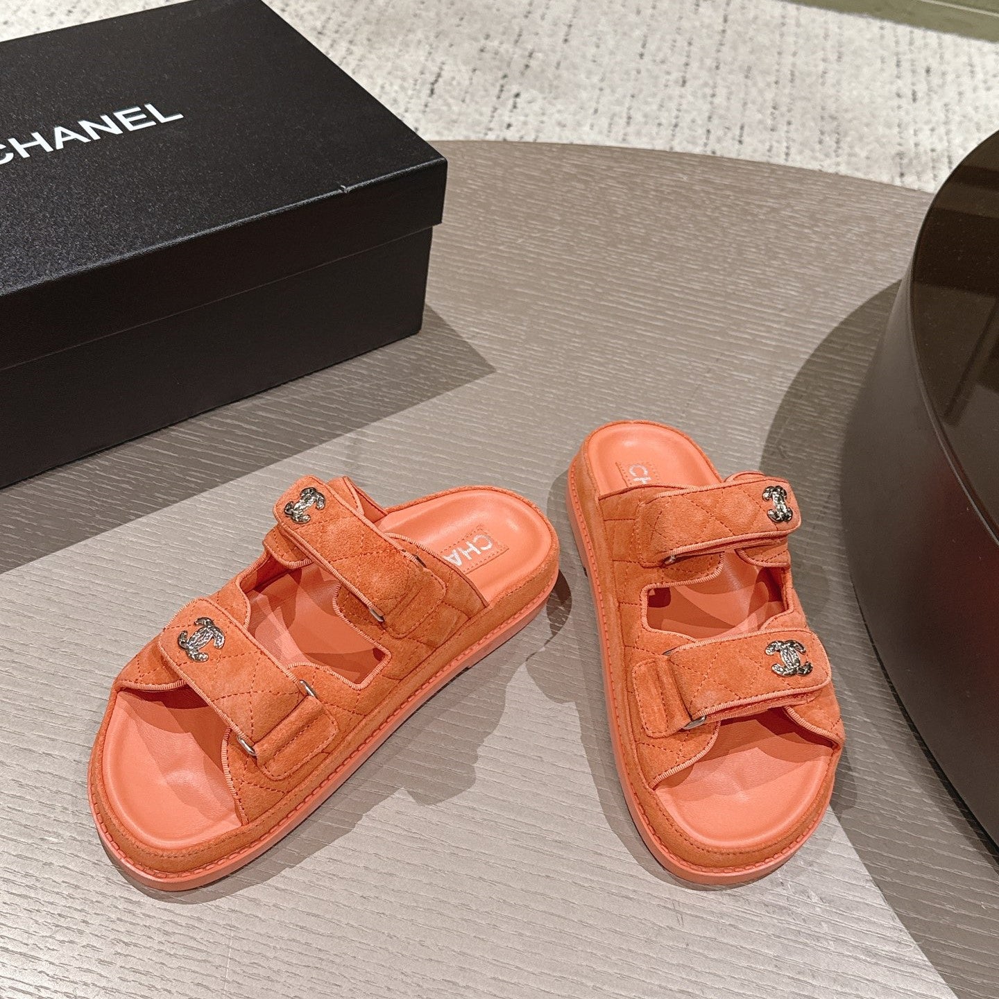 CC 26s Dad Sandal Mule Orange Suede 762935