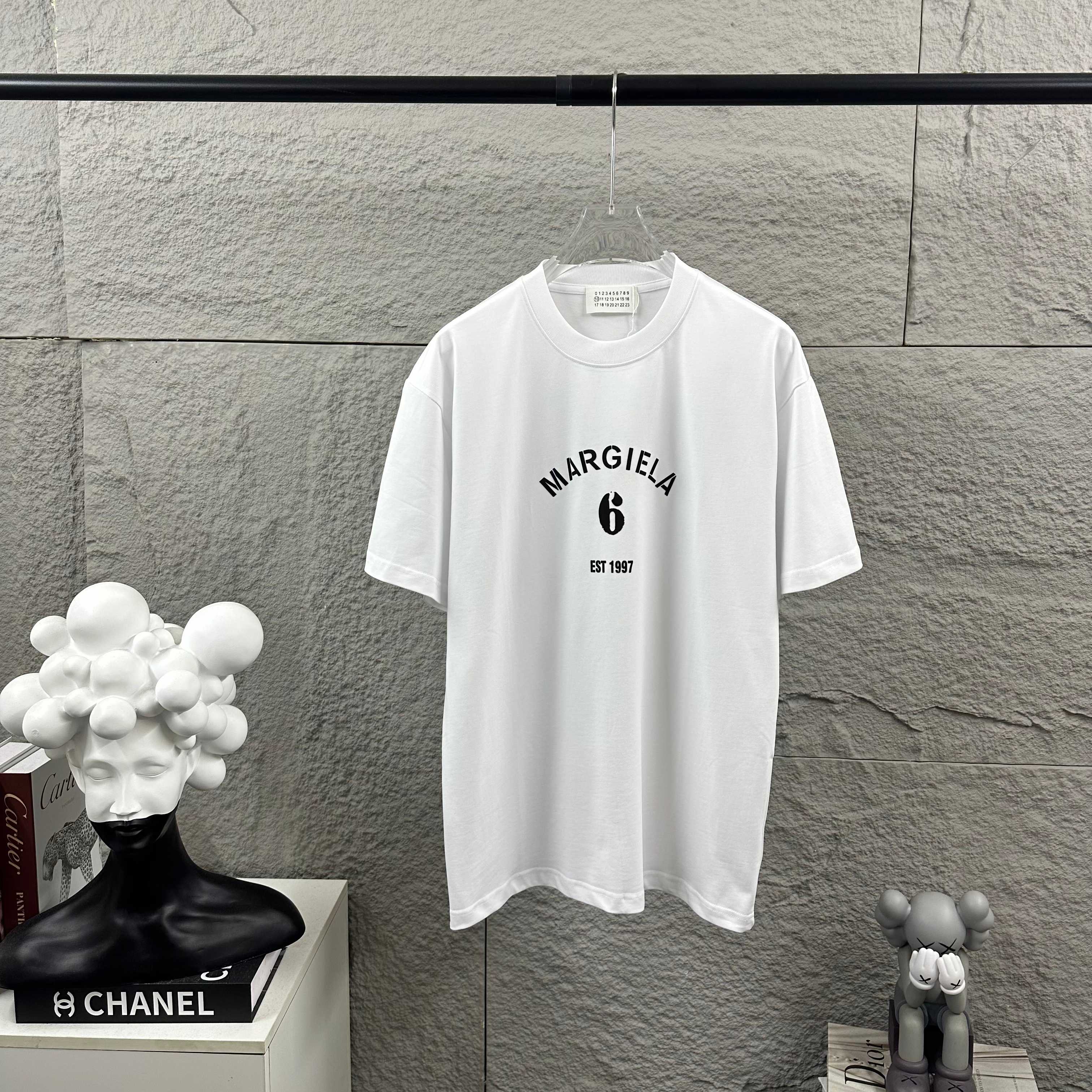 MM6 3D Foamed Short-Sleeve T-Shirt White Cotton 387983