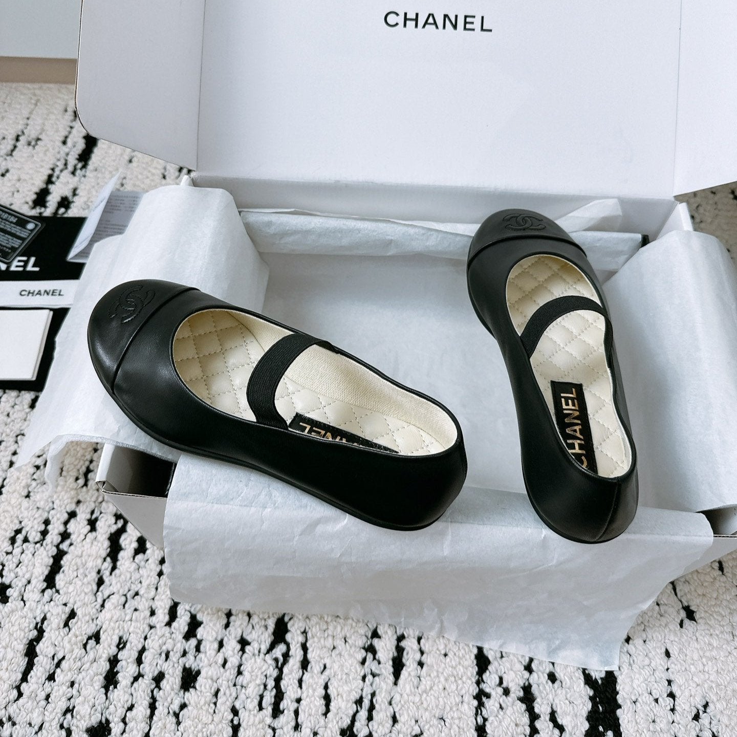 CC Mary Janes 15mm In Black Lambskin Cowhide Leather 144720