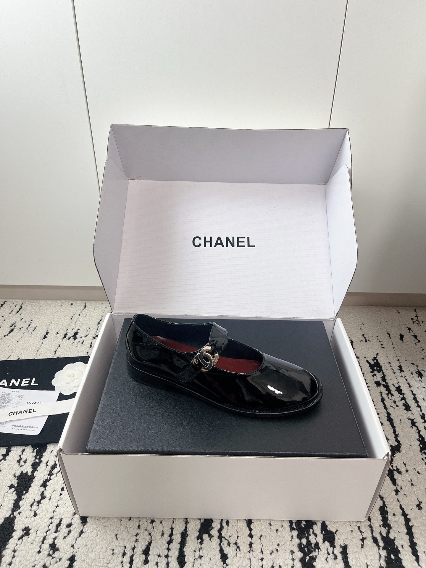CC 26A Mary Jane Strap Black Glossy Leather 900767
