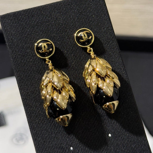 Chanel 2026 Large Gold Wheat Earrings