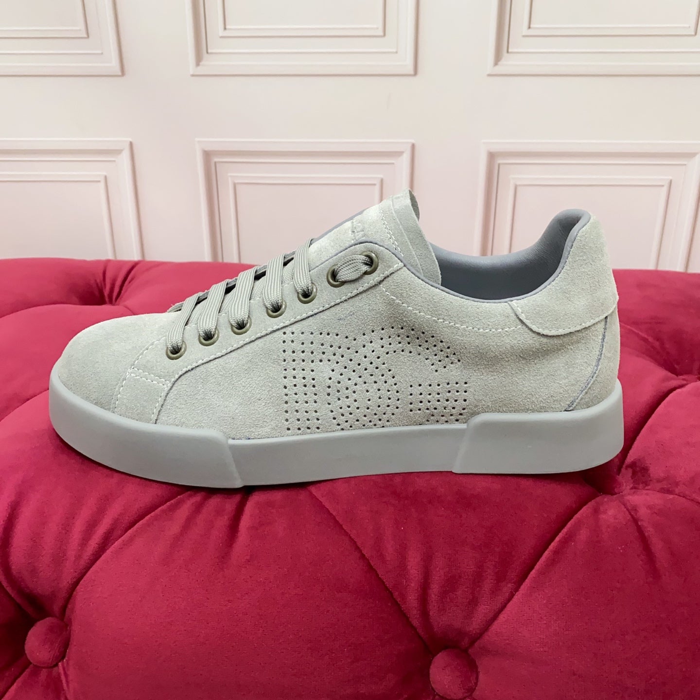 DC 25 Portofino Sneaker Grey Suede & Sheepskin 333874