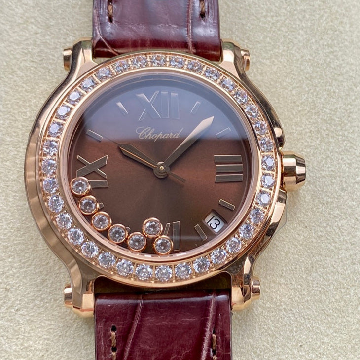 Happy Diamonds 36mm Chocolate Dial