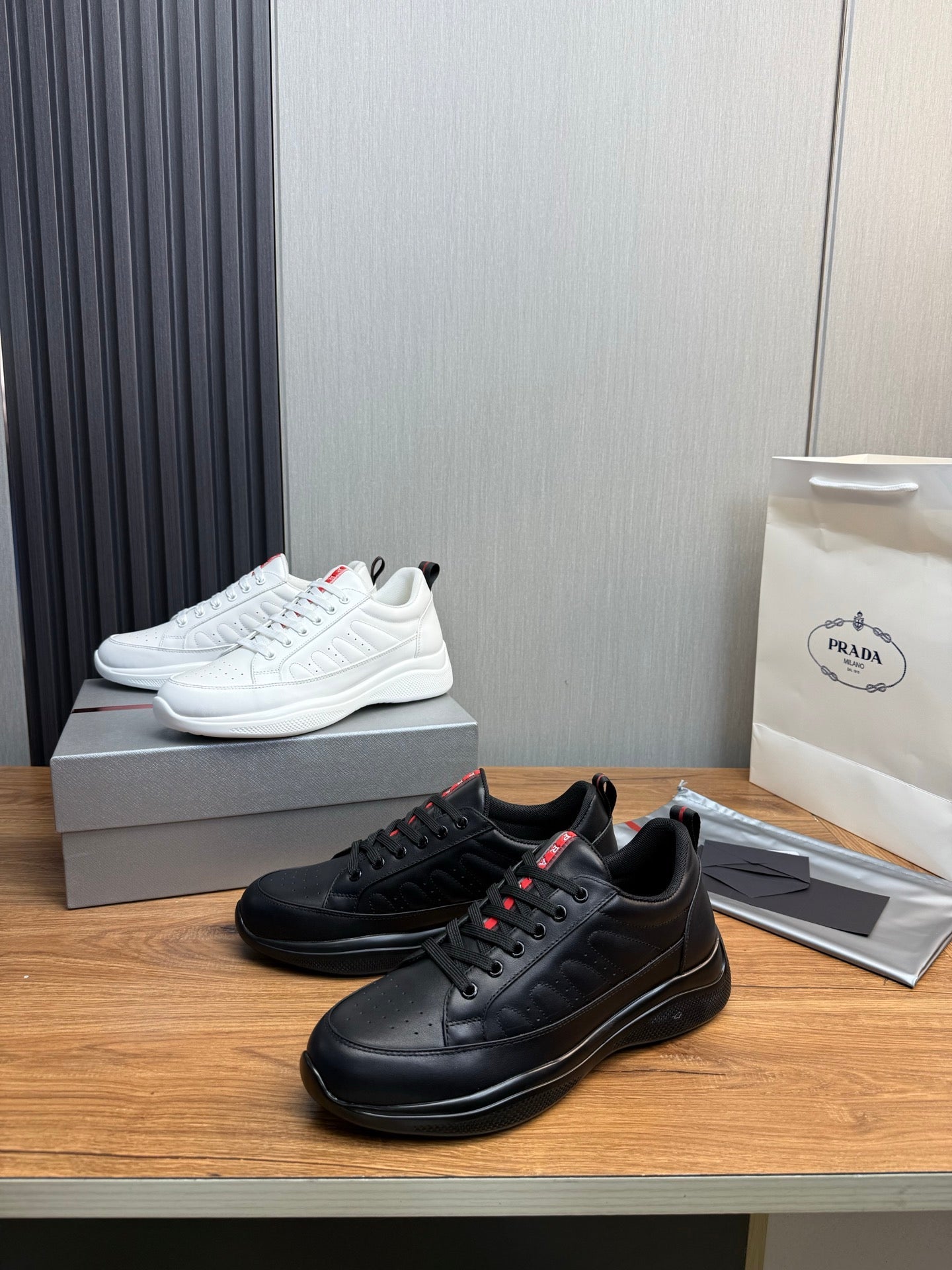 Prada America’s Cup Sneakers Black Leather 102328