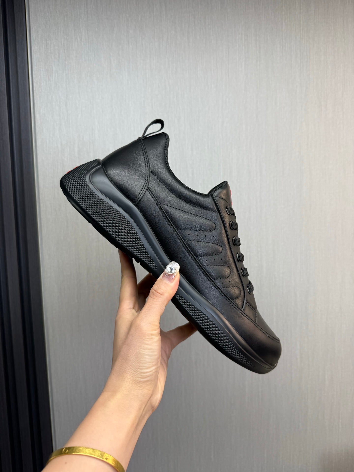Prada America’s Cup Sneakers Black Leather 102328