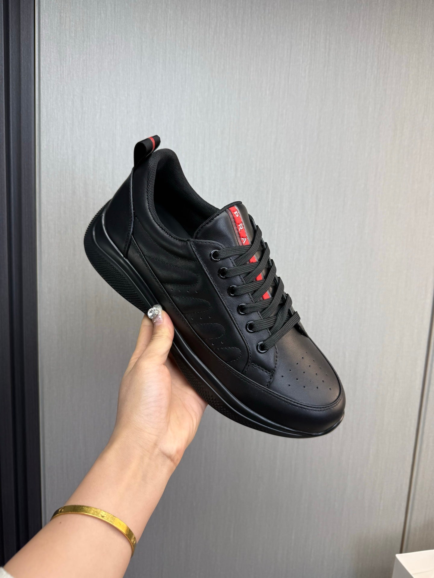 Prada America’s Cup Sneakers Black Leather 102328