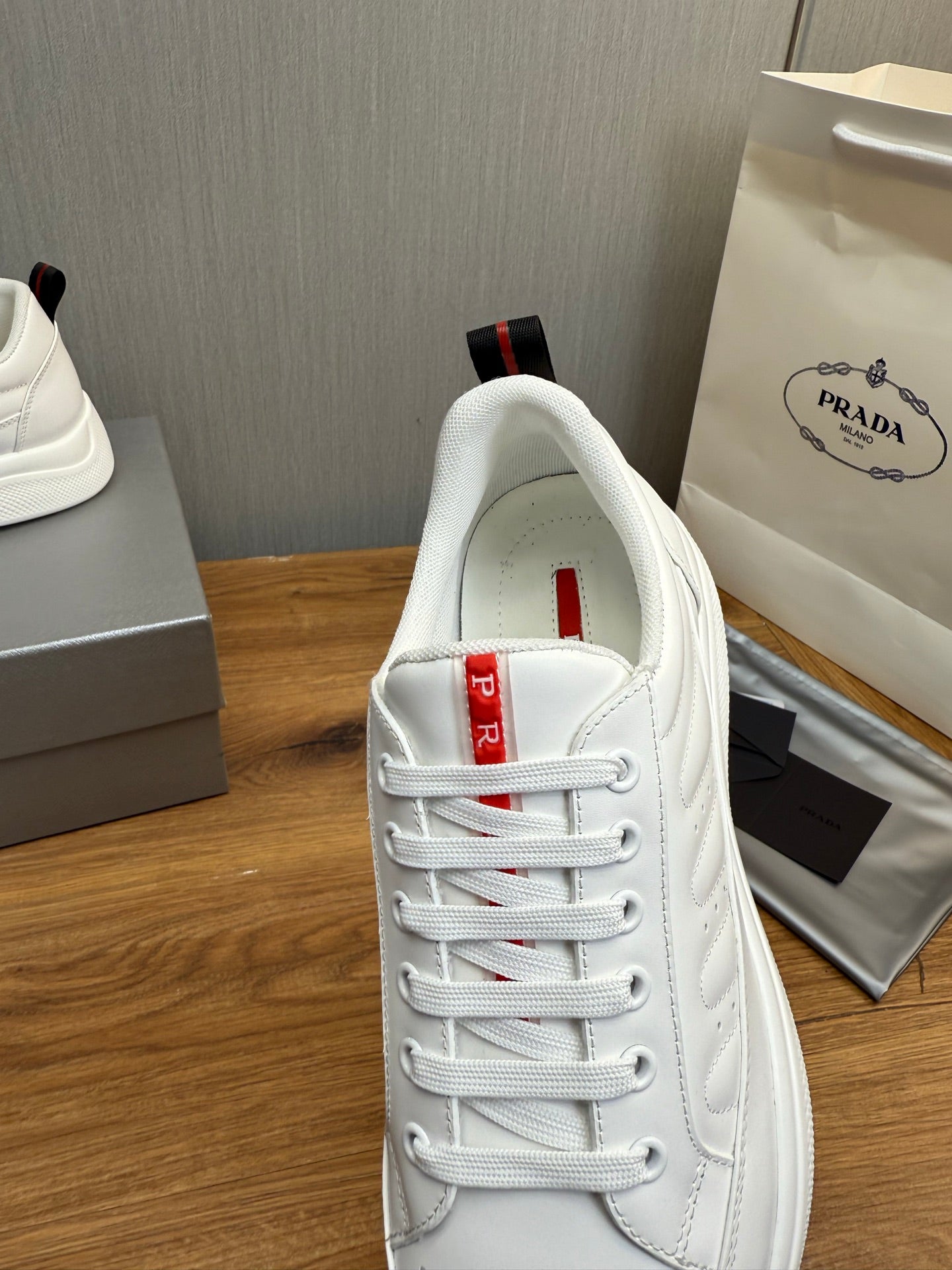 Prada America’s Cup Sneakers White Leather 102326