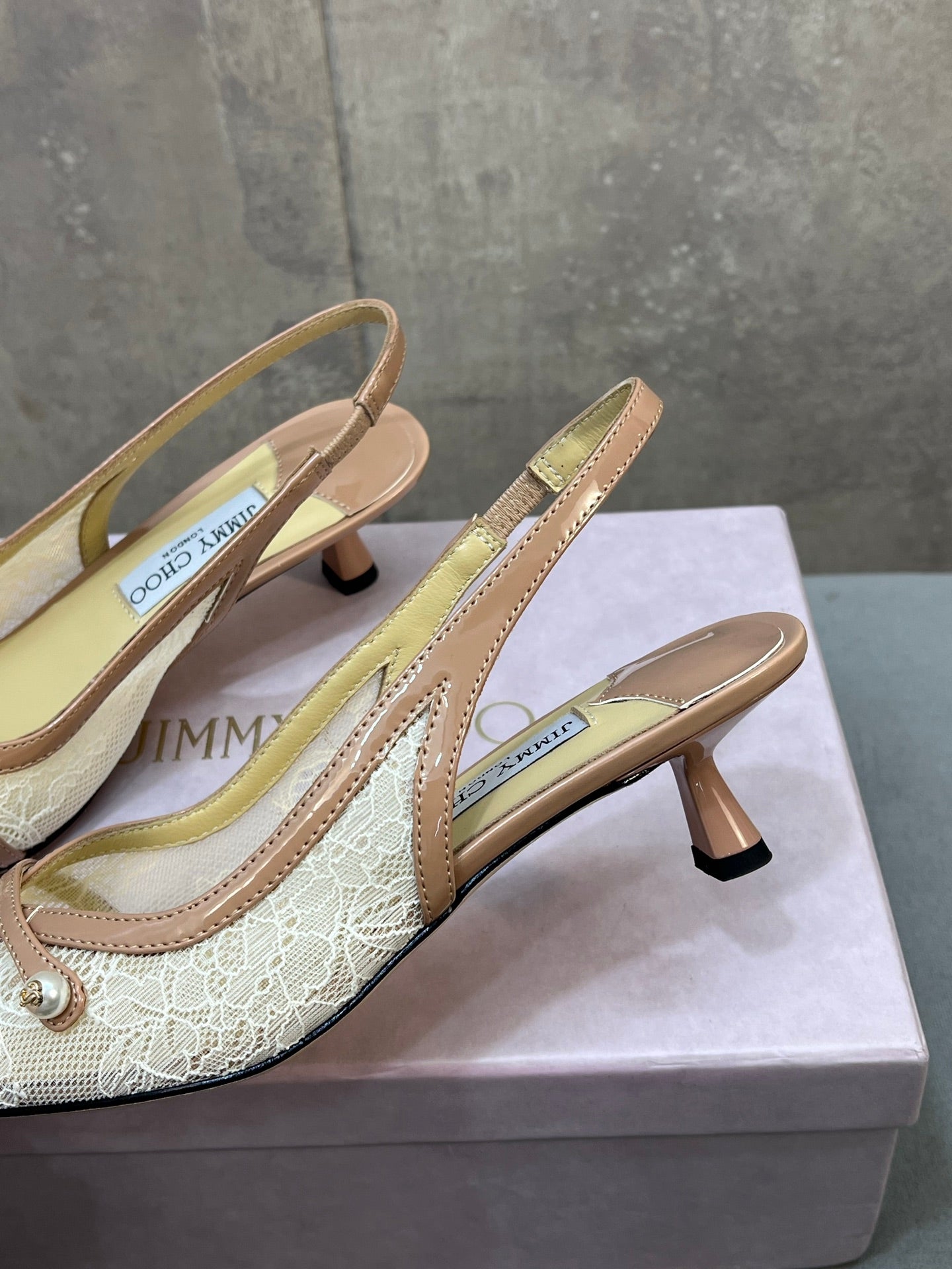 Jimmy 26 Amita Pump 45mm Beige Mesh 682975