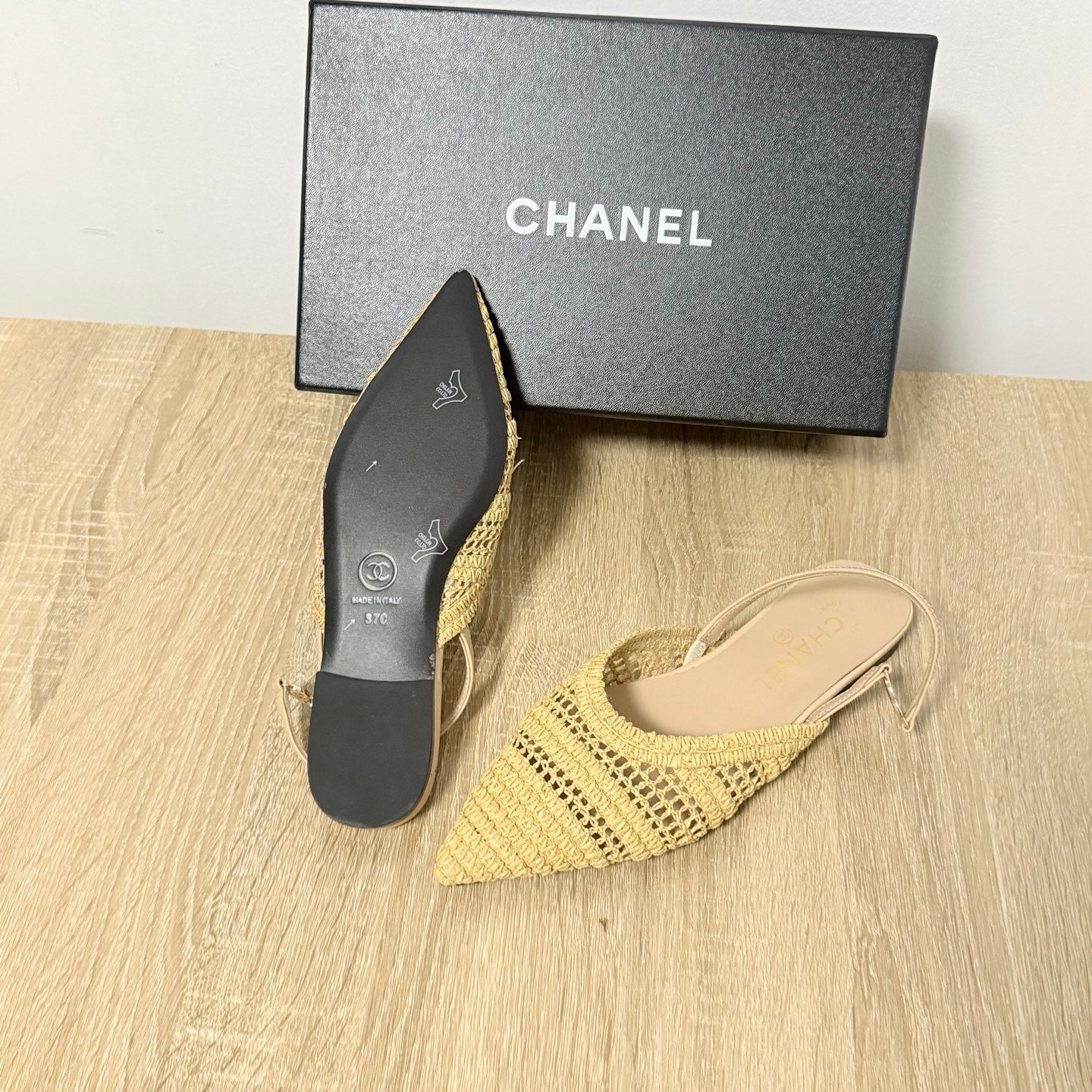 CC 26s Slingback Beige Straw 865690
