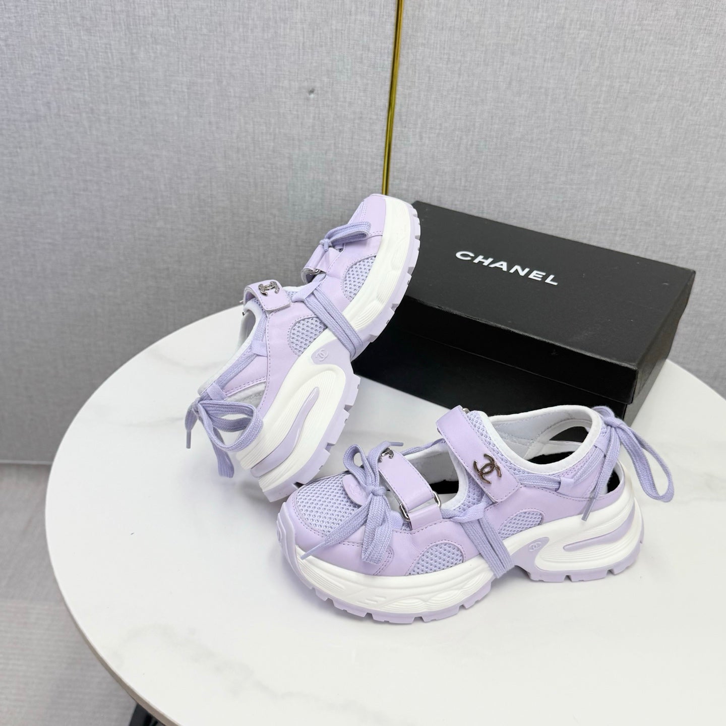CC 26s Casual Sneakers Purple Leather Mesh 865833