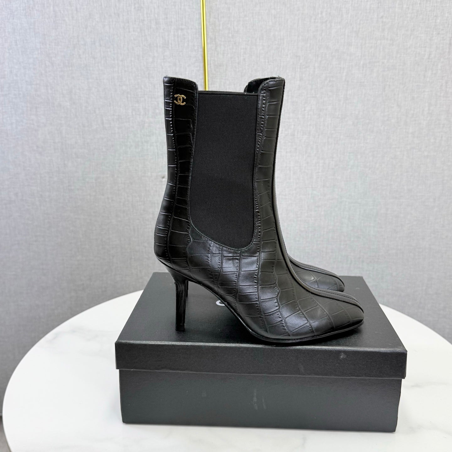 CC 26s Metiers d'Art Boot Black Embossed Leather 904451