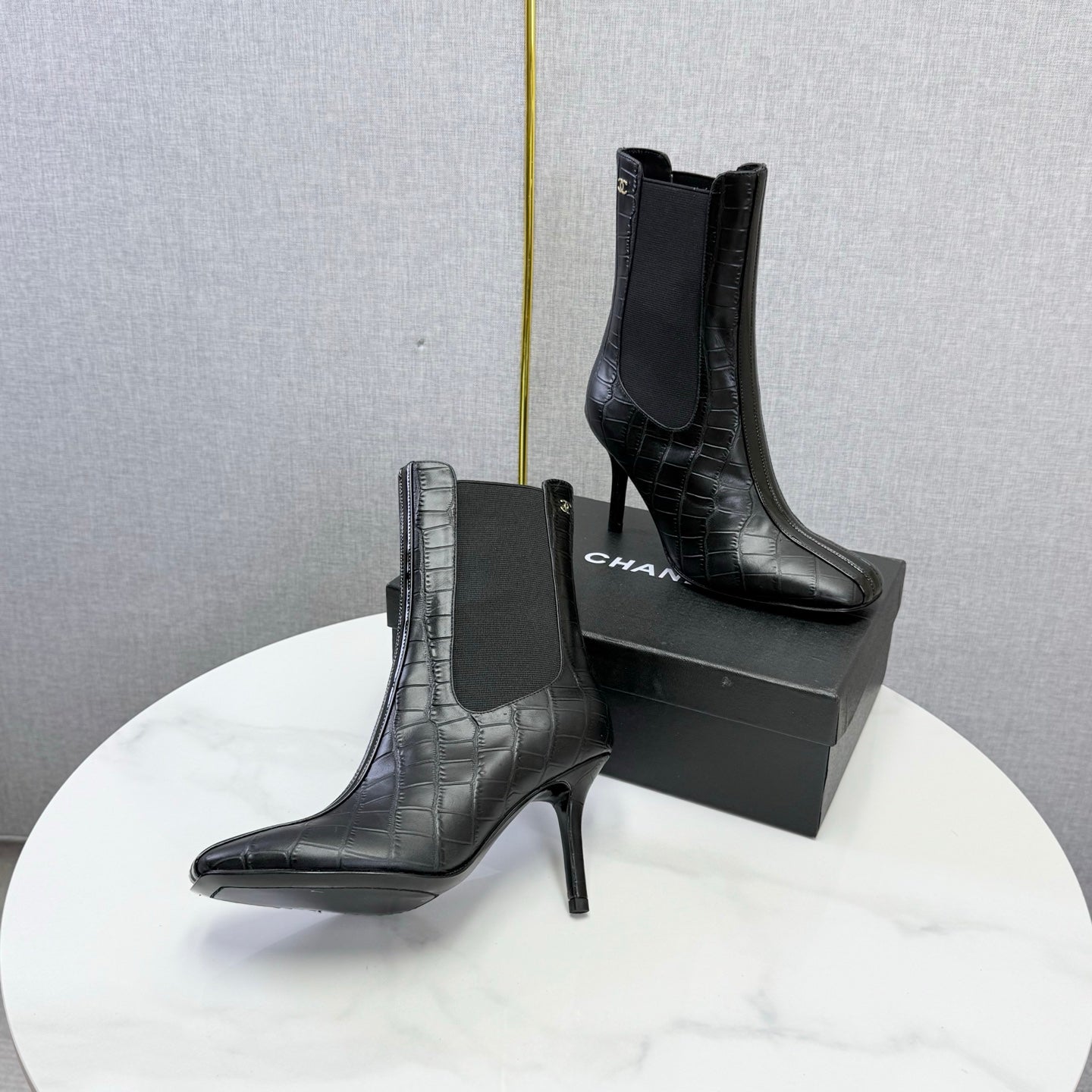 CC 26s Metiers d'Art Boot Black Embossed Leather 904451