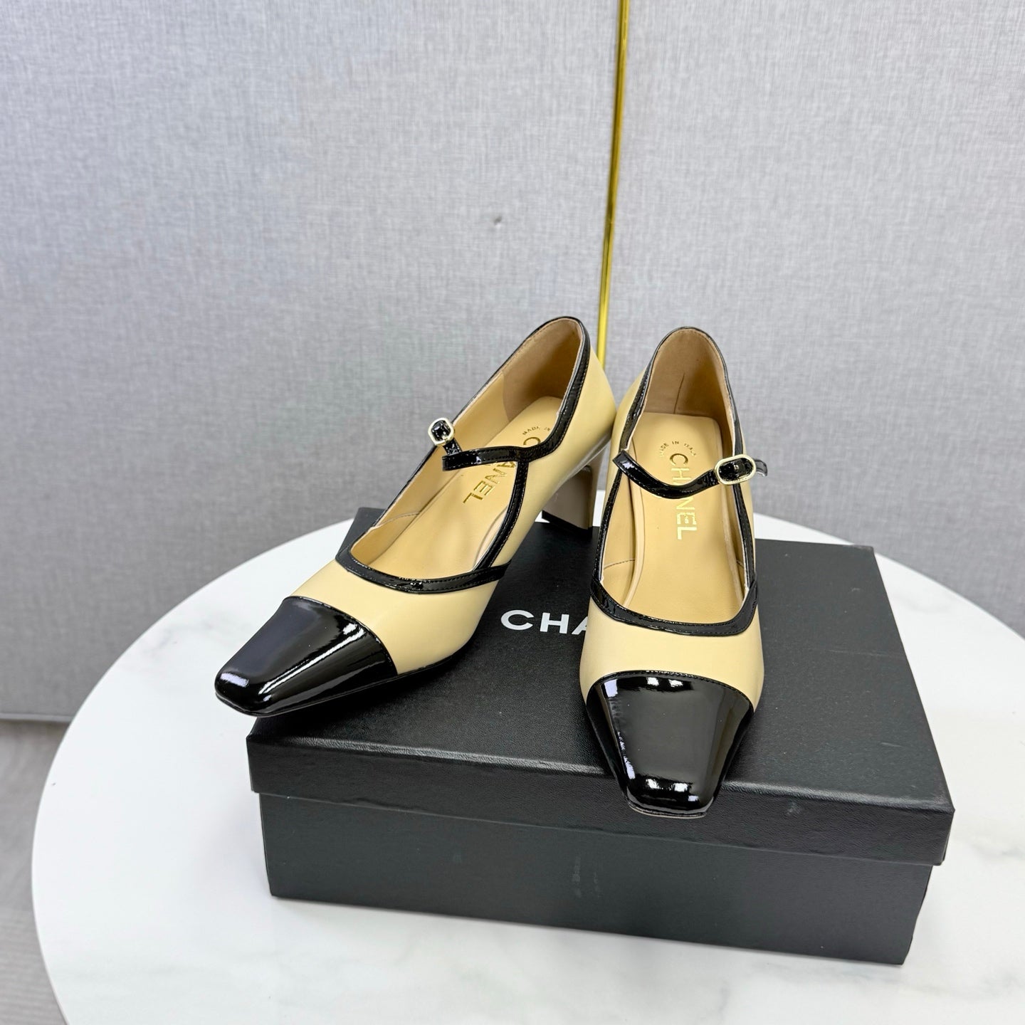 CC 26s Slingback Black Beige Sheepskin 904476