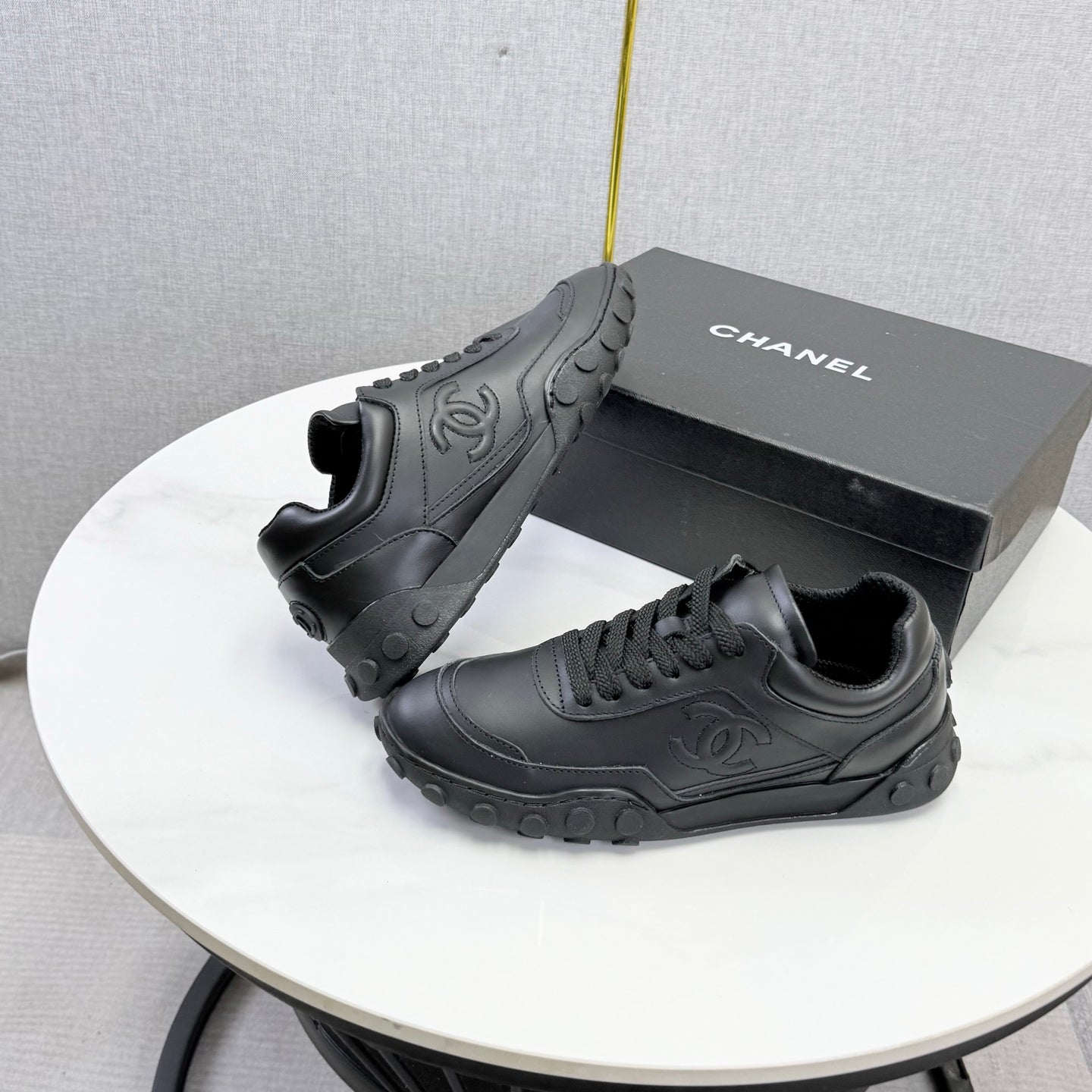 CC 26s Casual Sneakers Black Calfskin 972887