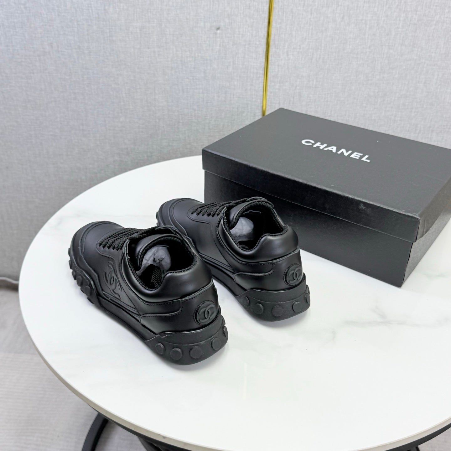 CC 26s Casual Sneakers Black Calfskin 972887
