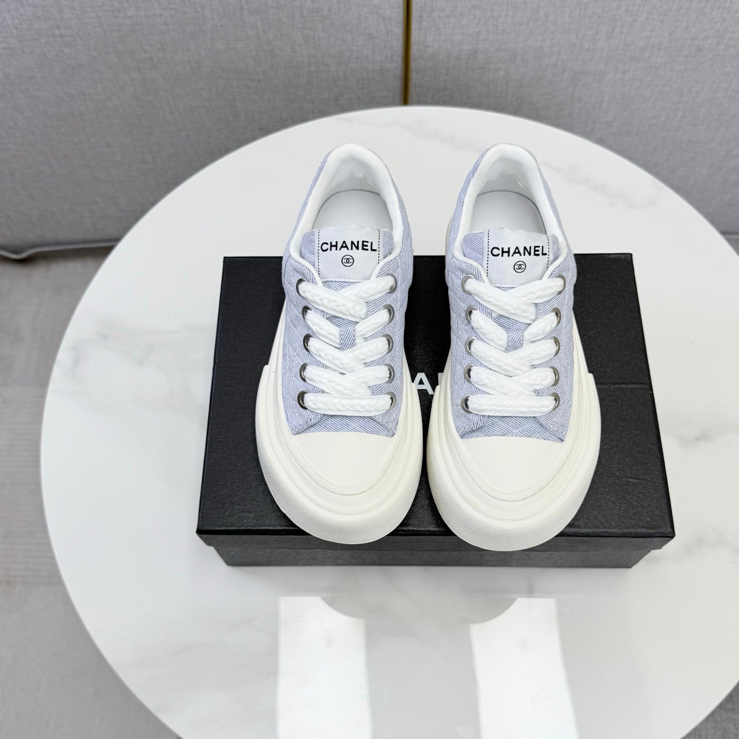 CC 26s Platform Sole Sneakers Pastel Purple Canvas 972895