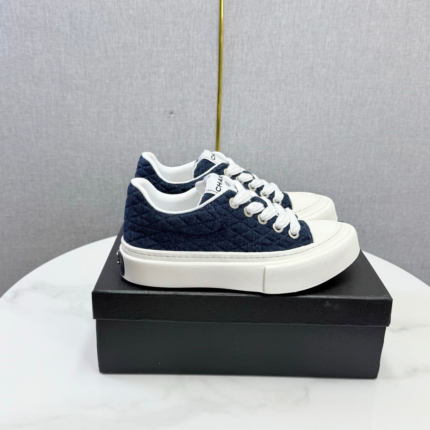 CC 26s Platform Sole Sneakers Dark Blue Canvas 972899