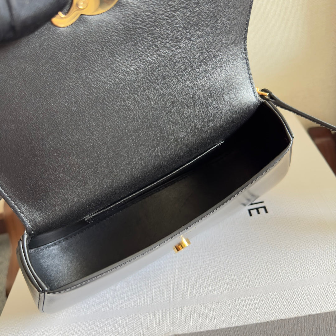 Celin Teen Lola 20 Black Calfskin
