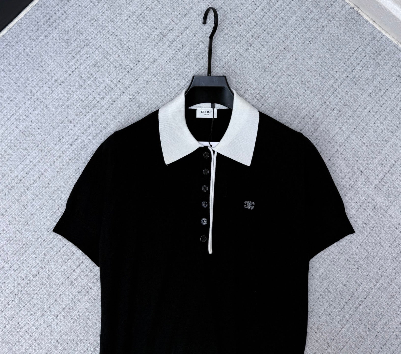 Celine 26s Polo Sweater Cashmere Silk 398026