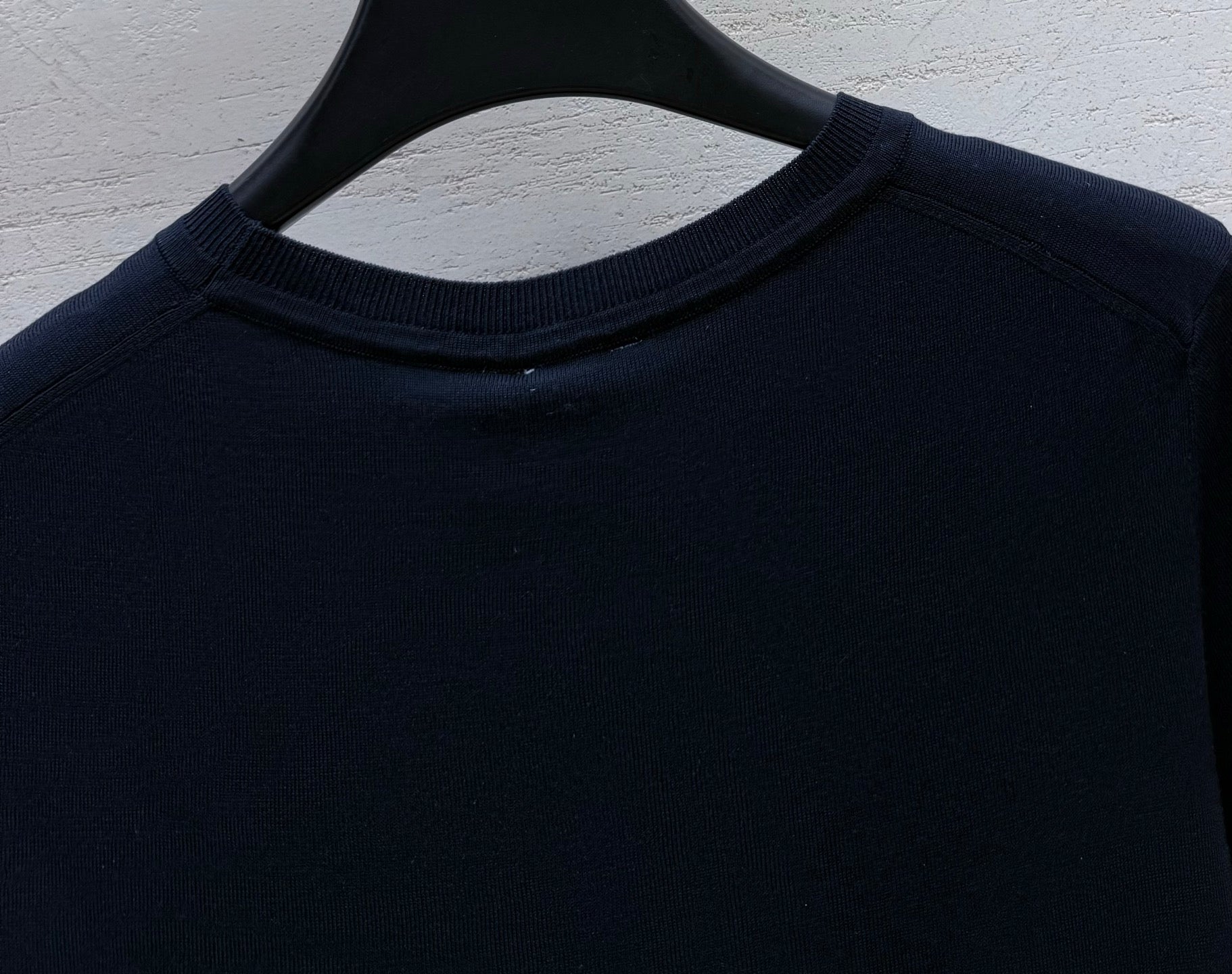 CD 26s Médaillon Short-Sleeved Sweater Navy Blue Cotton 398036