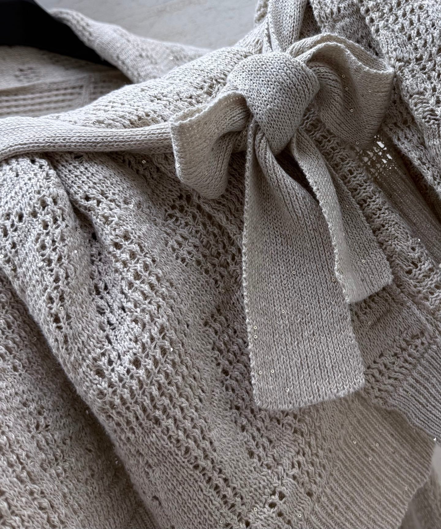 BC 26s Cardigan Light Taupe Cotton Linen 398019