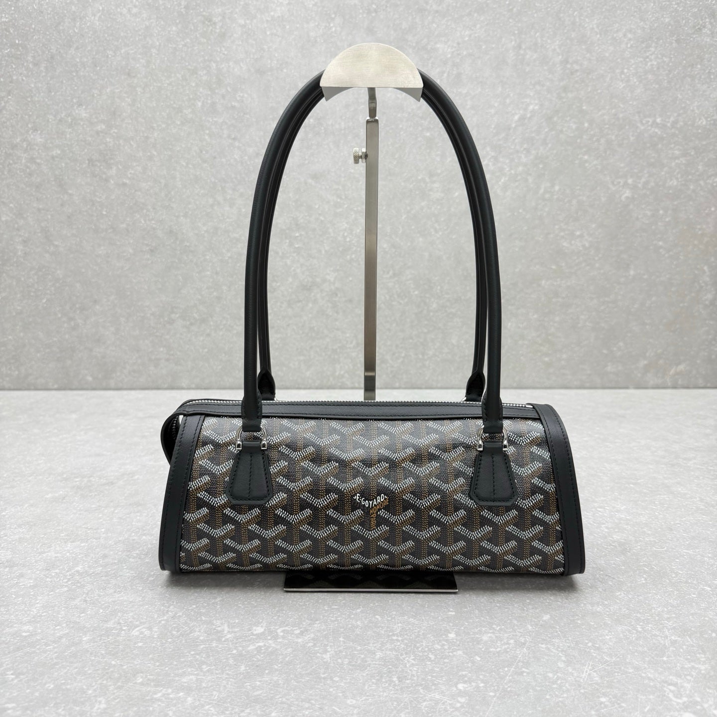 Goyard Bonbonnière Bag Black Canvas Calfskin