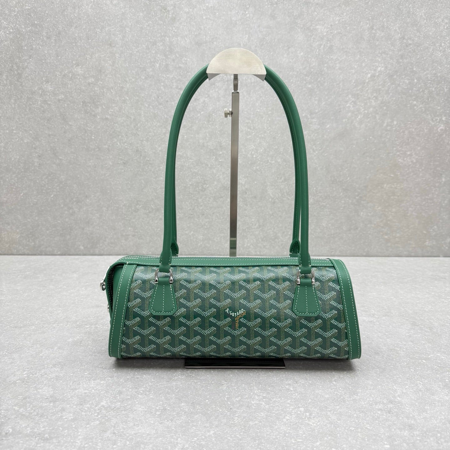Goyard Bonbonnière Bag Green Canvas Calfskin