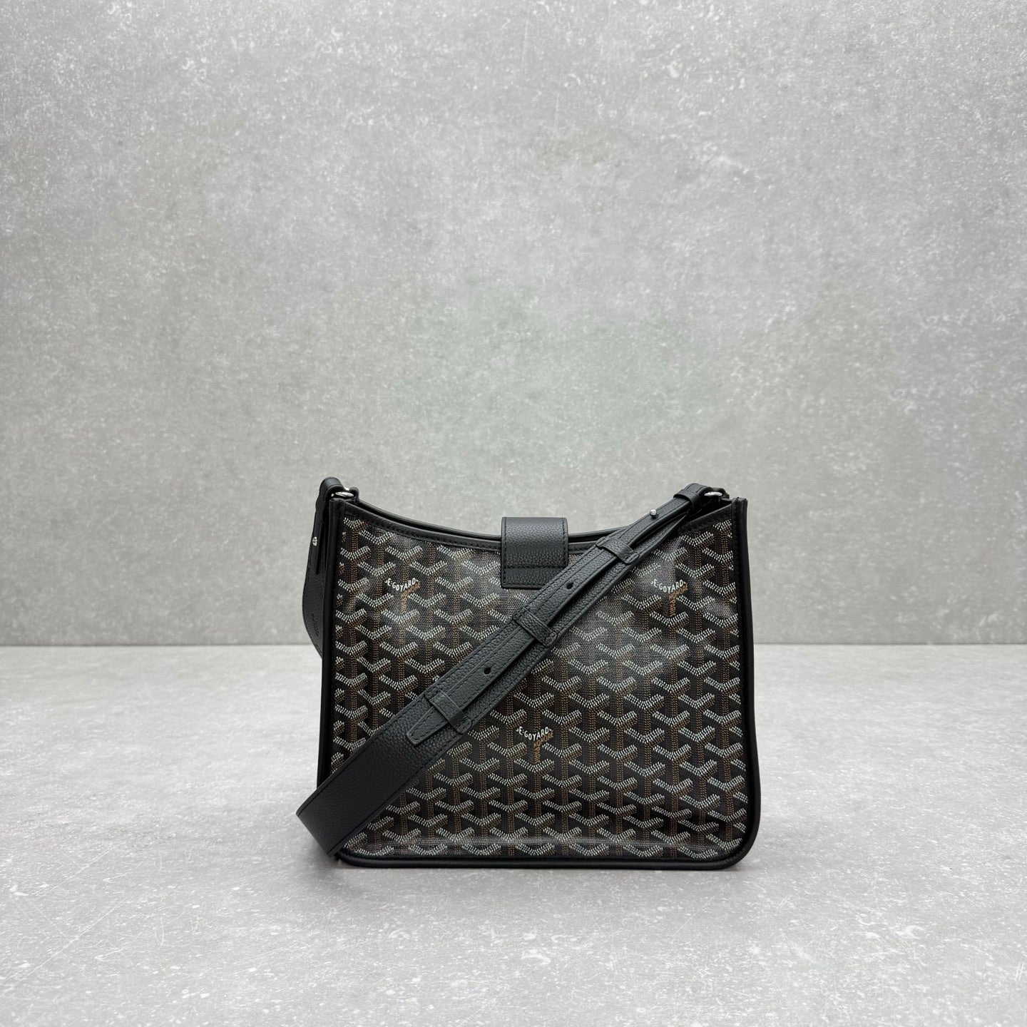 Goyard Musette Bag Black Canvas Leather
