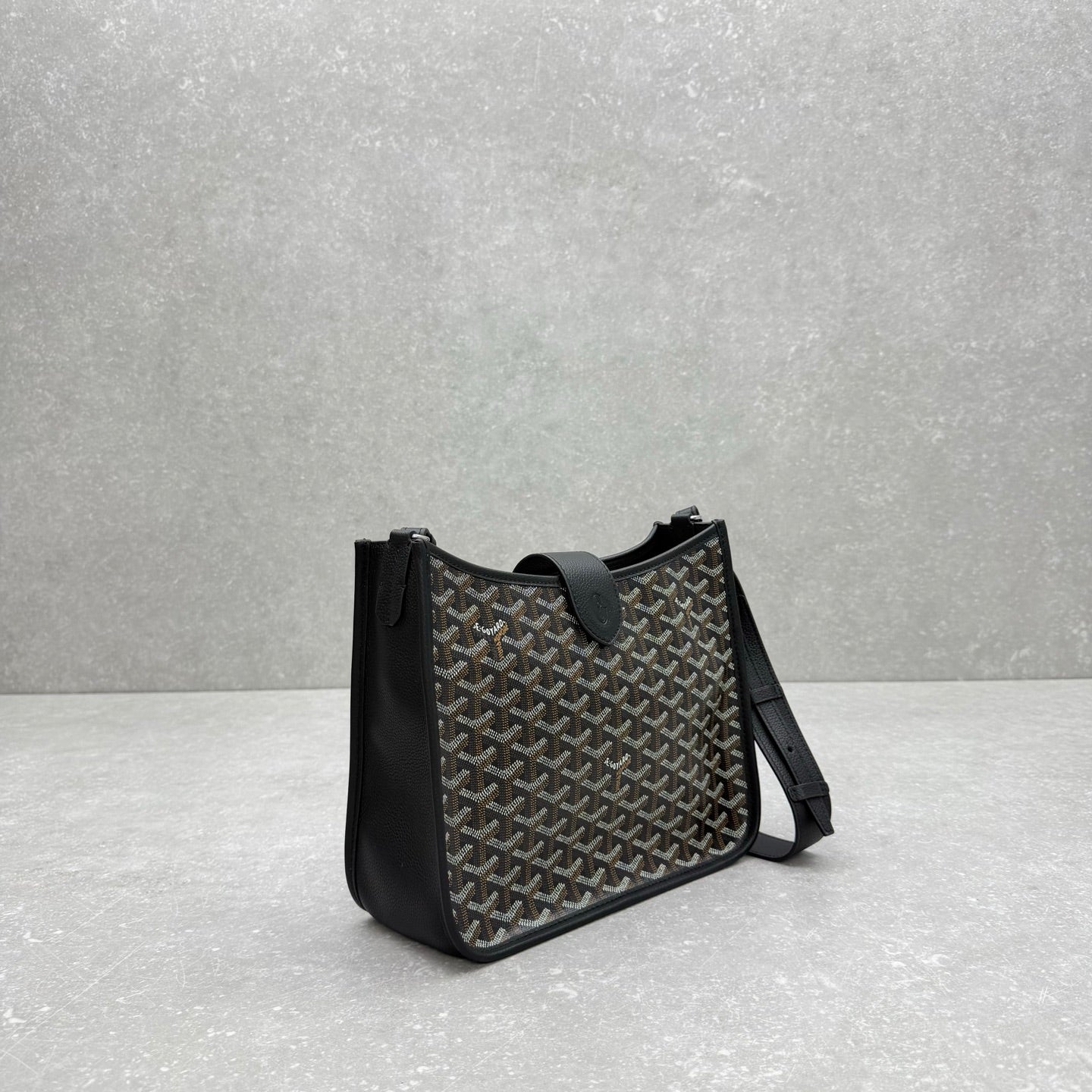 Goyard Musette Bag Black Canvas Leather