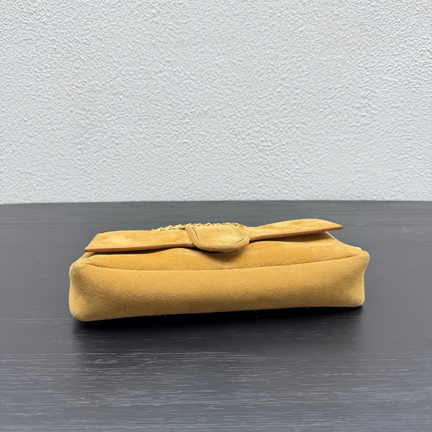 Jacquemus Le Bambino Chaine Shoulder Bag Tan Suede