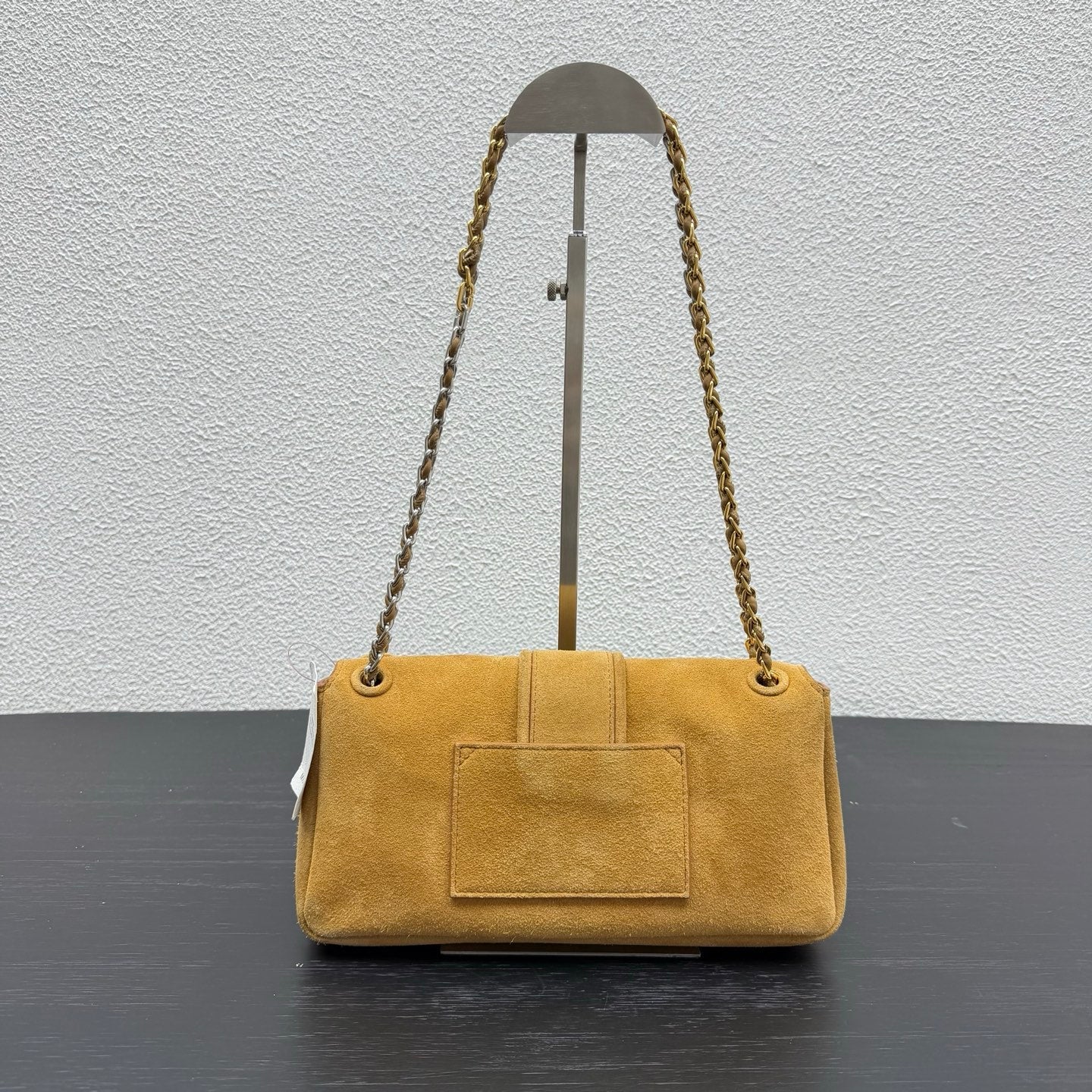 Jacquemus Le Bambino Chaine Shoulder Bag Tan Suede