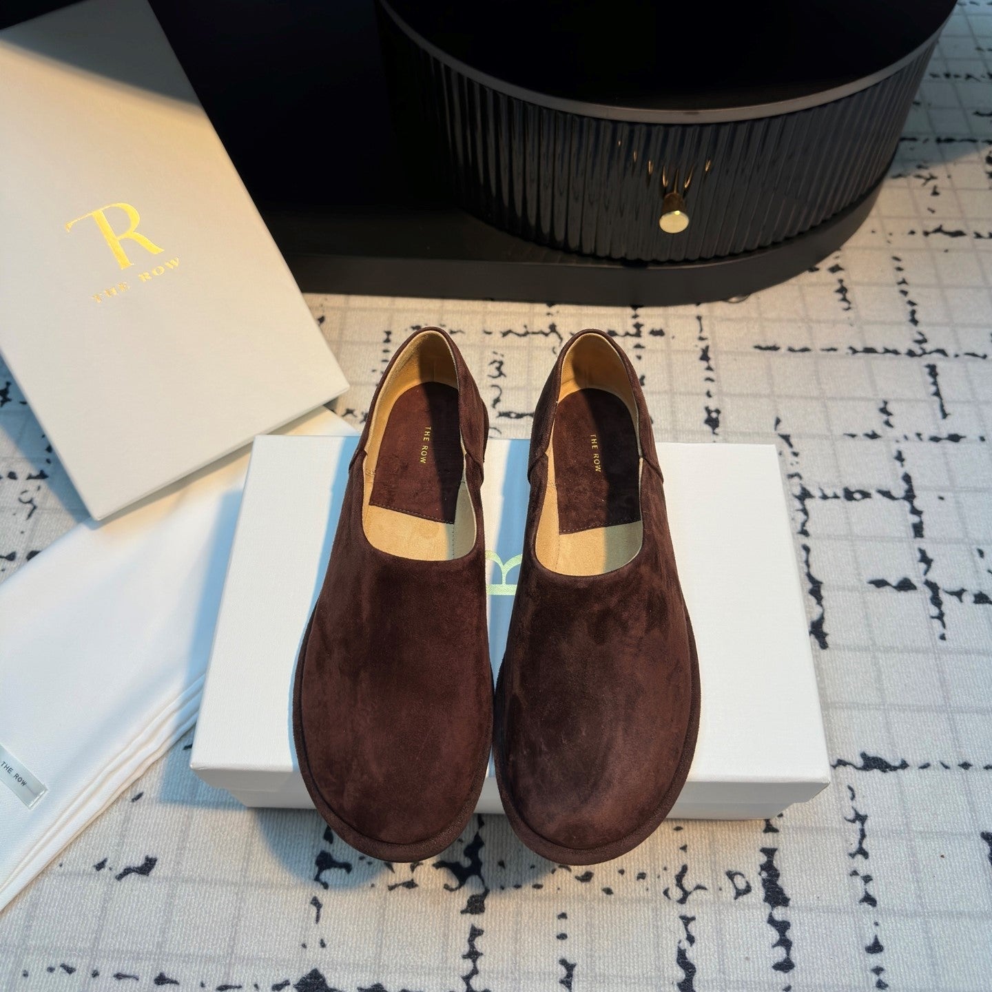 The Row Flat Loafer Dar Red  Cow Suede 334449