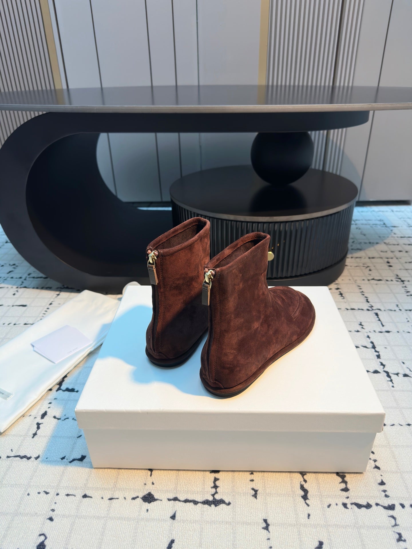 The Row Canal Ankle Boots 20mm Brown Suede429309